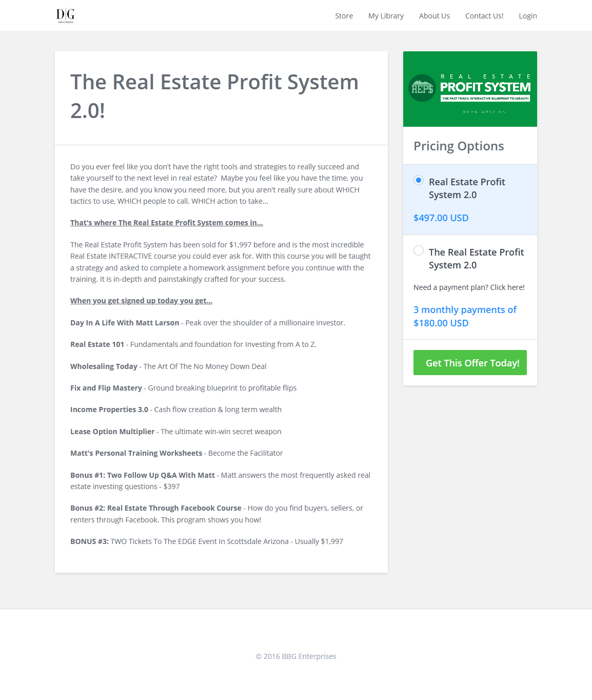 Dean Graziosi & Matt Larson - Real Estate Profit System 2.0