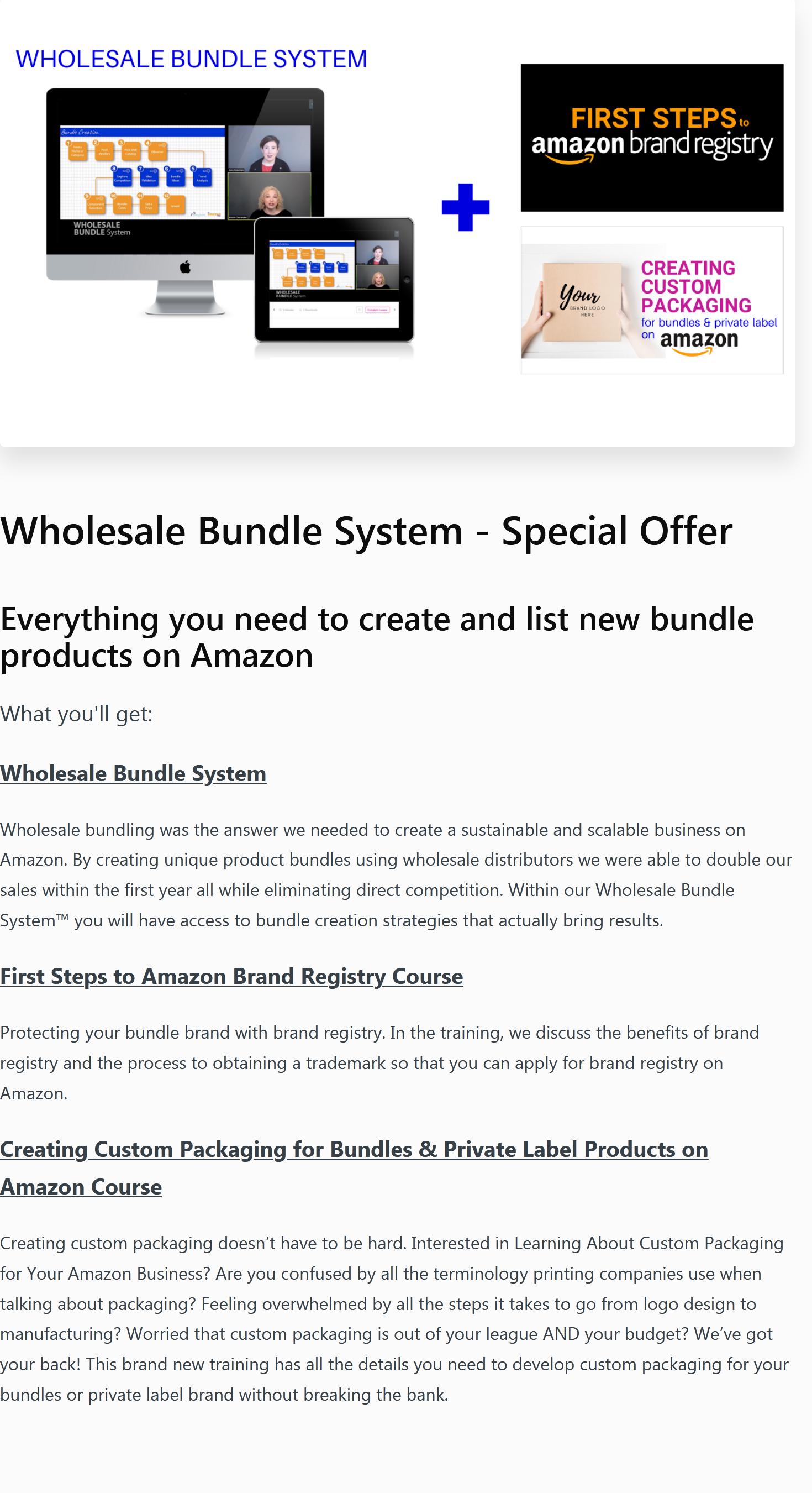 Kristin Ostrander & Amy Feierman - Wholesale Bundle System