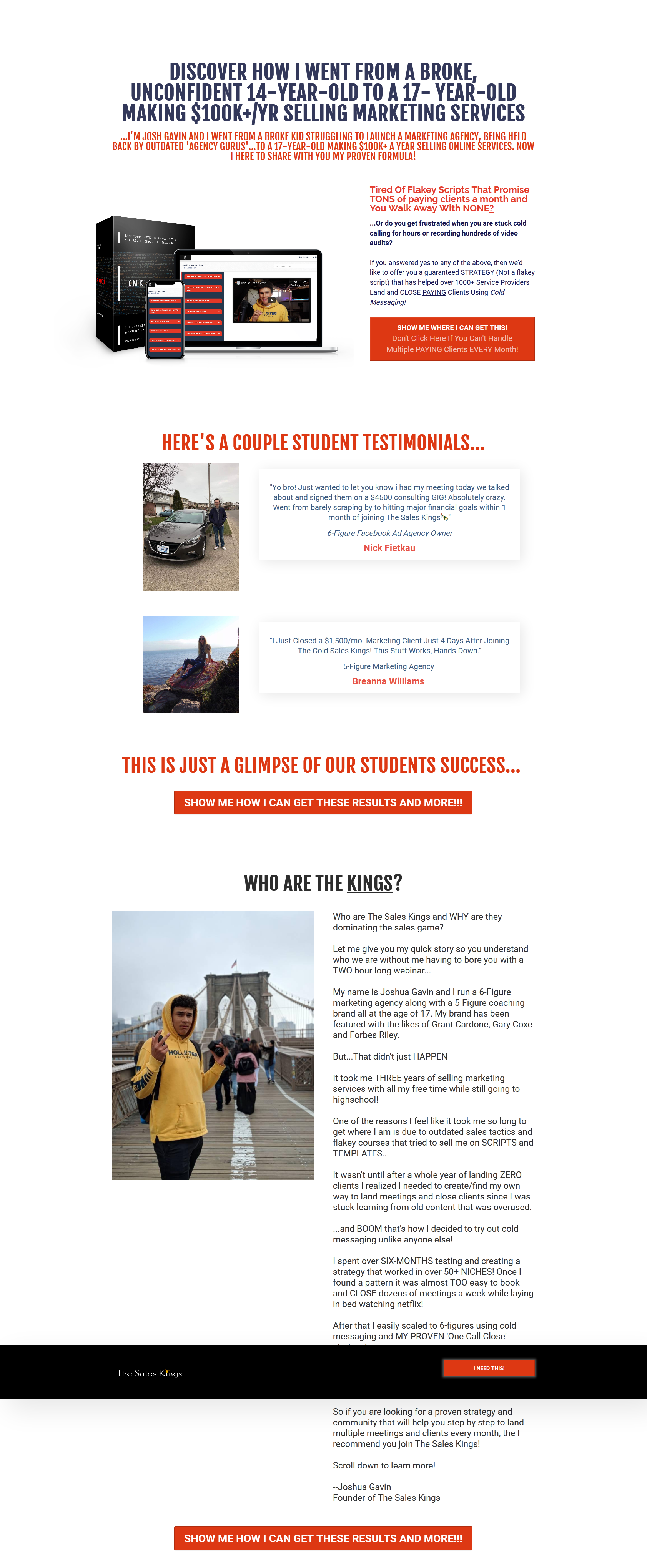 Josh Gavin - Sales Kings + Profile Funnel Secrets