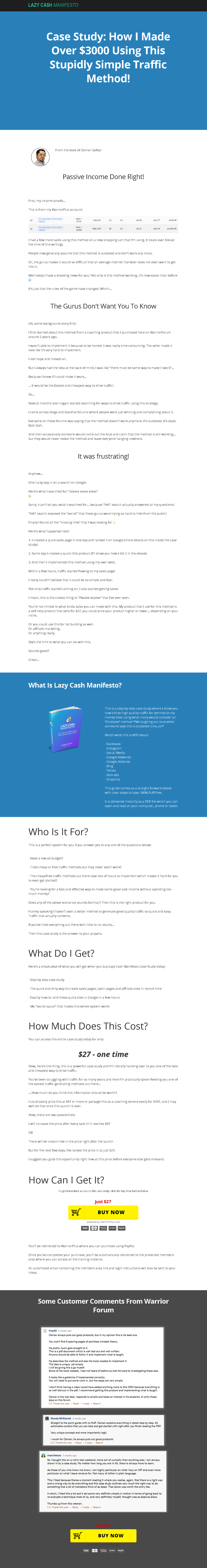Osman Safdar - Lazy Cash Manifesto