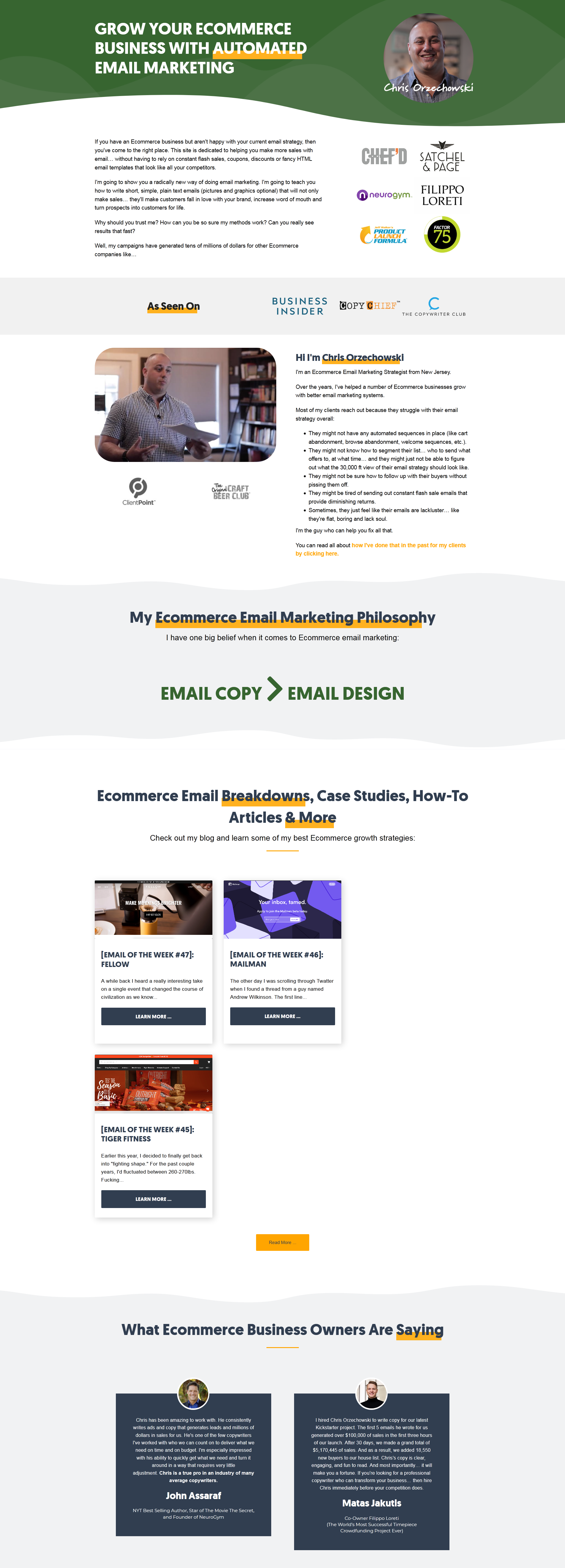 Chris Orzechowski - Email Copy Academy
