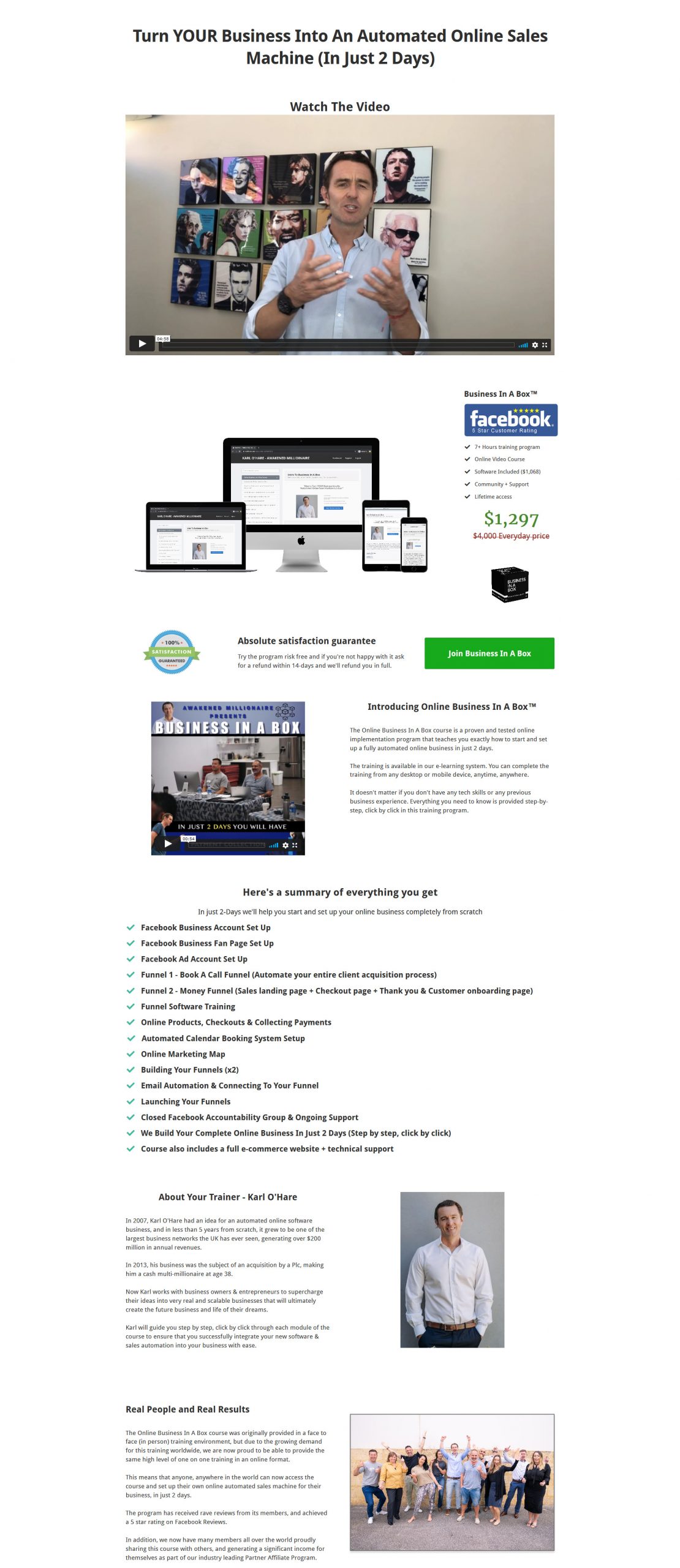 Karl O'Hare – Online Business In A Box