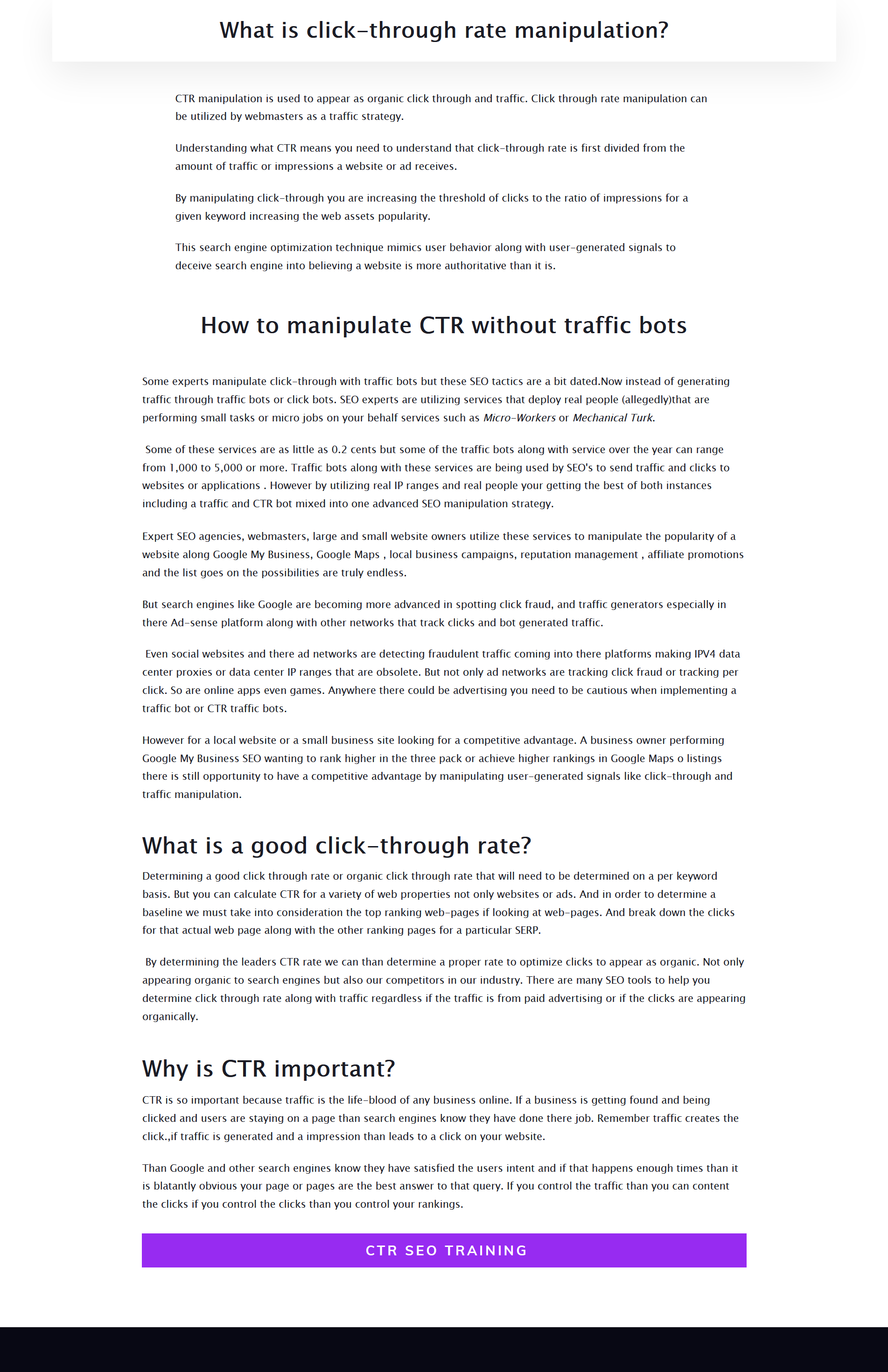 Click Through Rate Manipulation - Chris Palmer SEO
