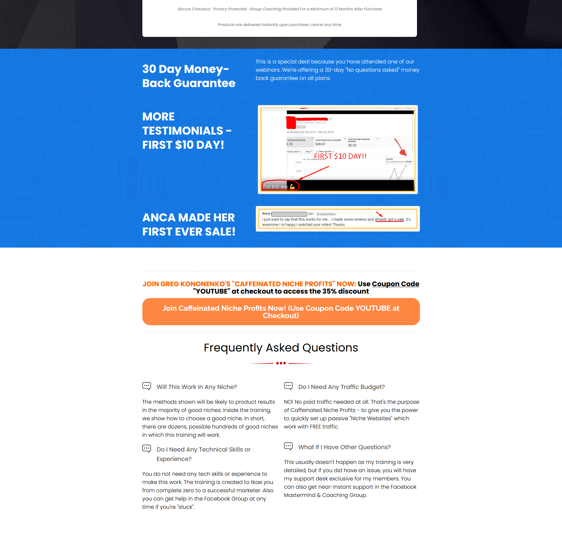 Greg Kononenko's - Caffeinated Niche Profits