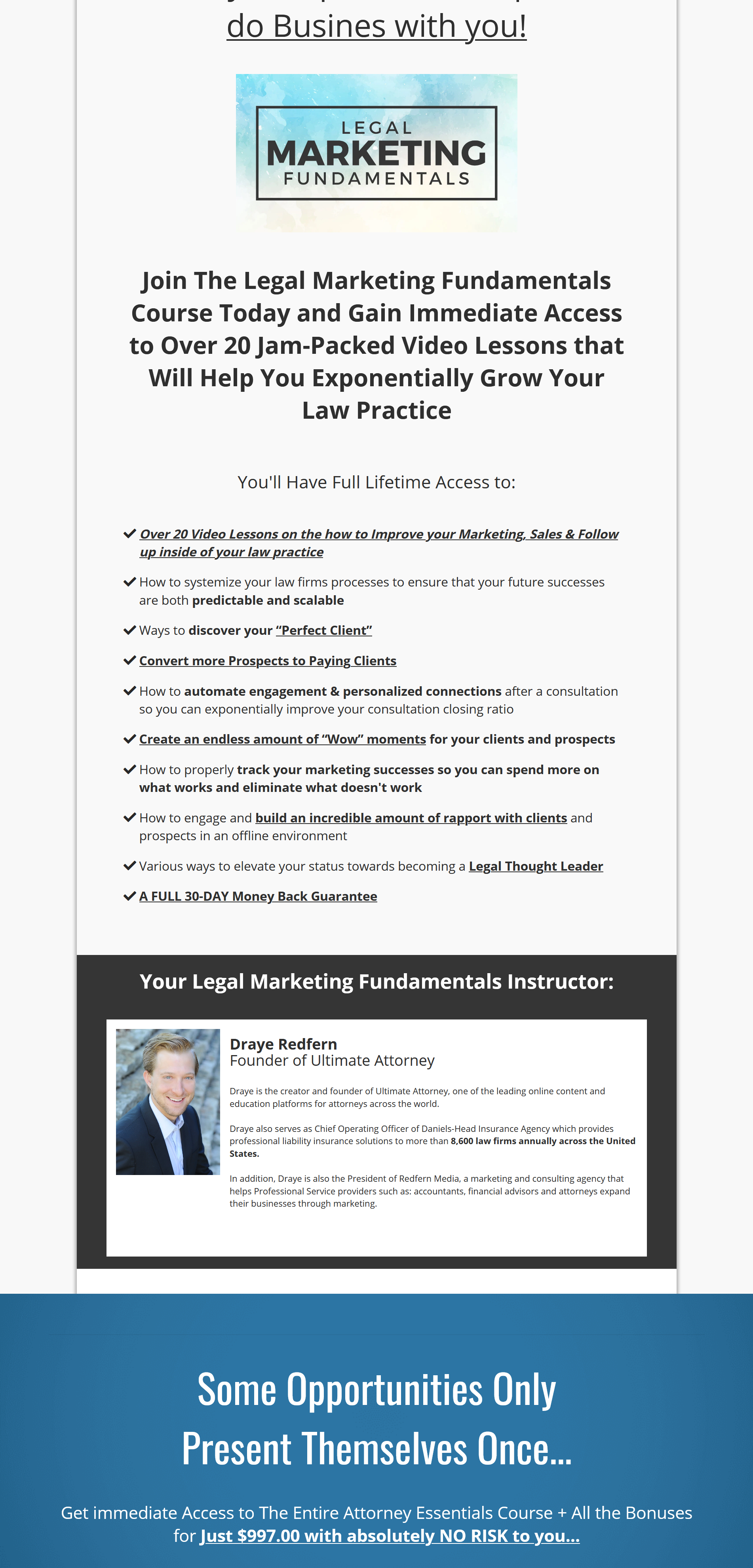 Legal Marketing Fundamentals by Draye Redfern 