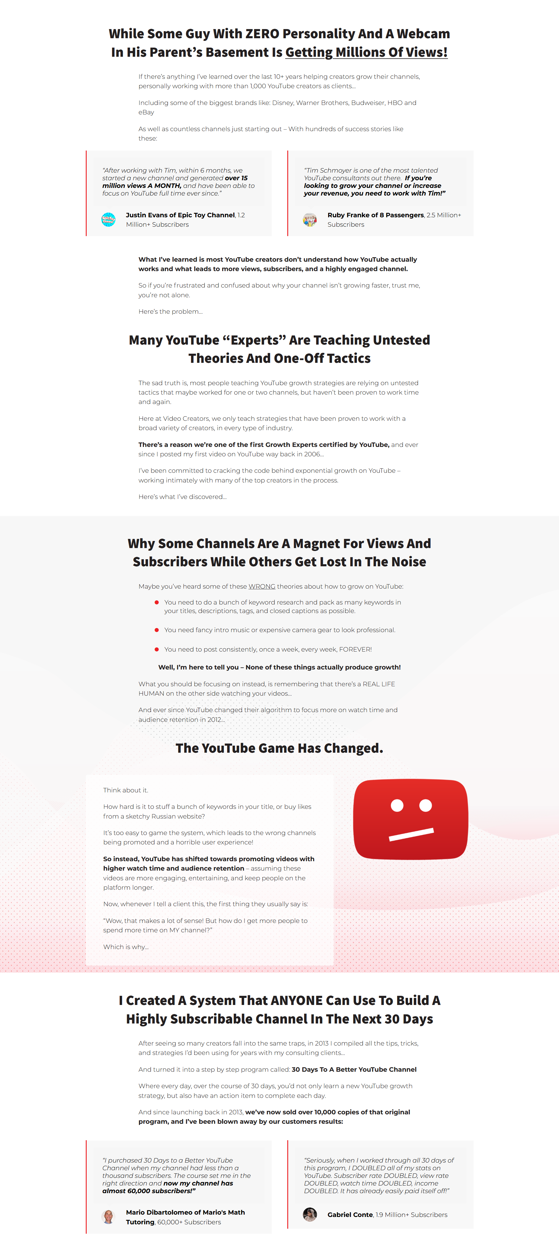 Tim Schmoyer - 30 Days To A Better YouTube Channel