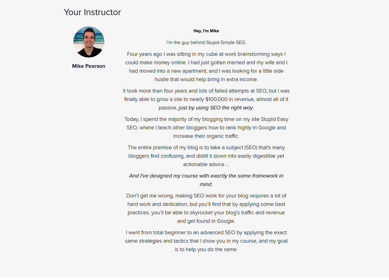 Mike Pearson – Niche Site Academy