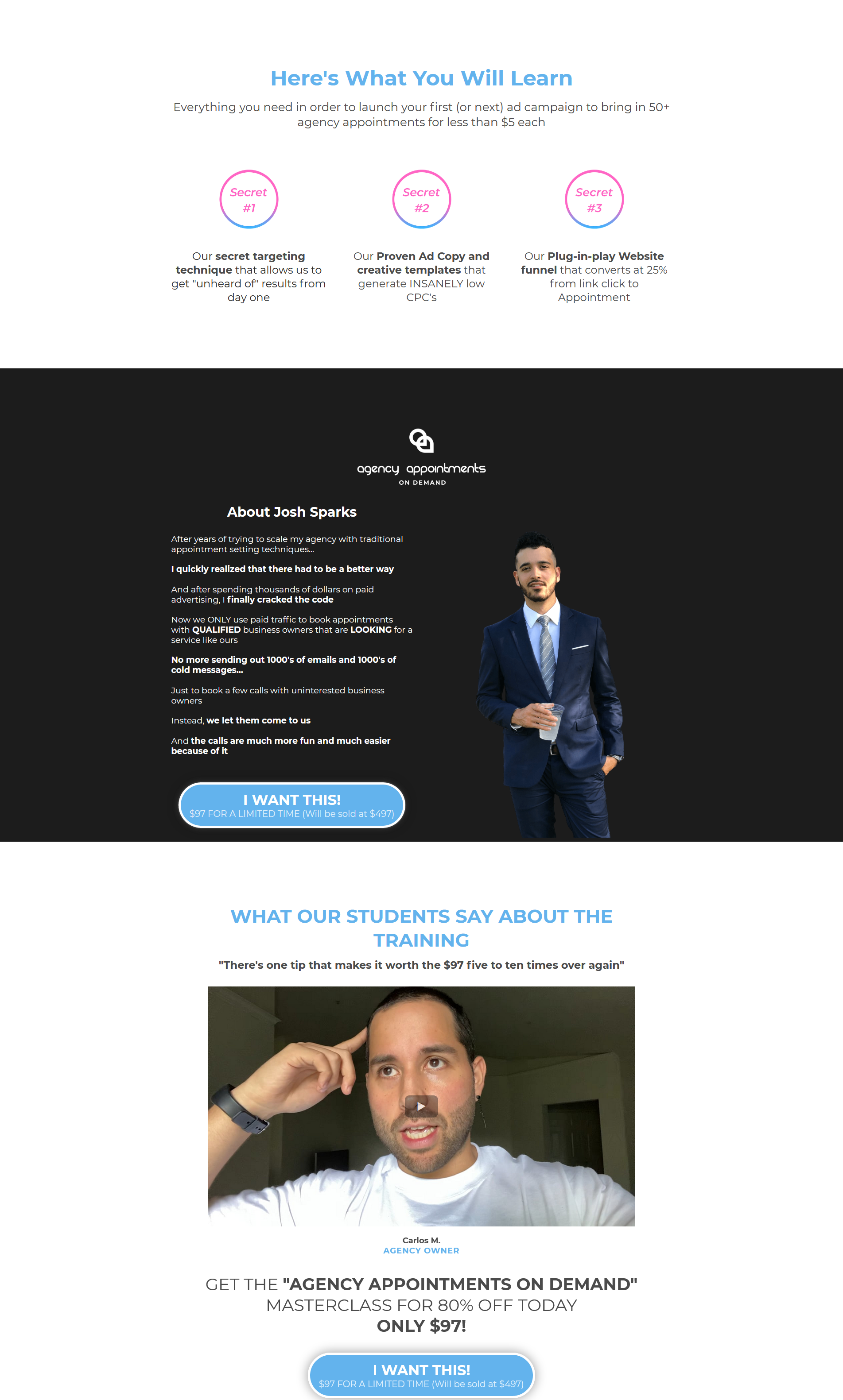 Josh Spark – Agency Appointments On Demand Masterclass 1