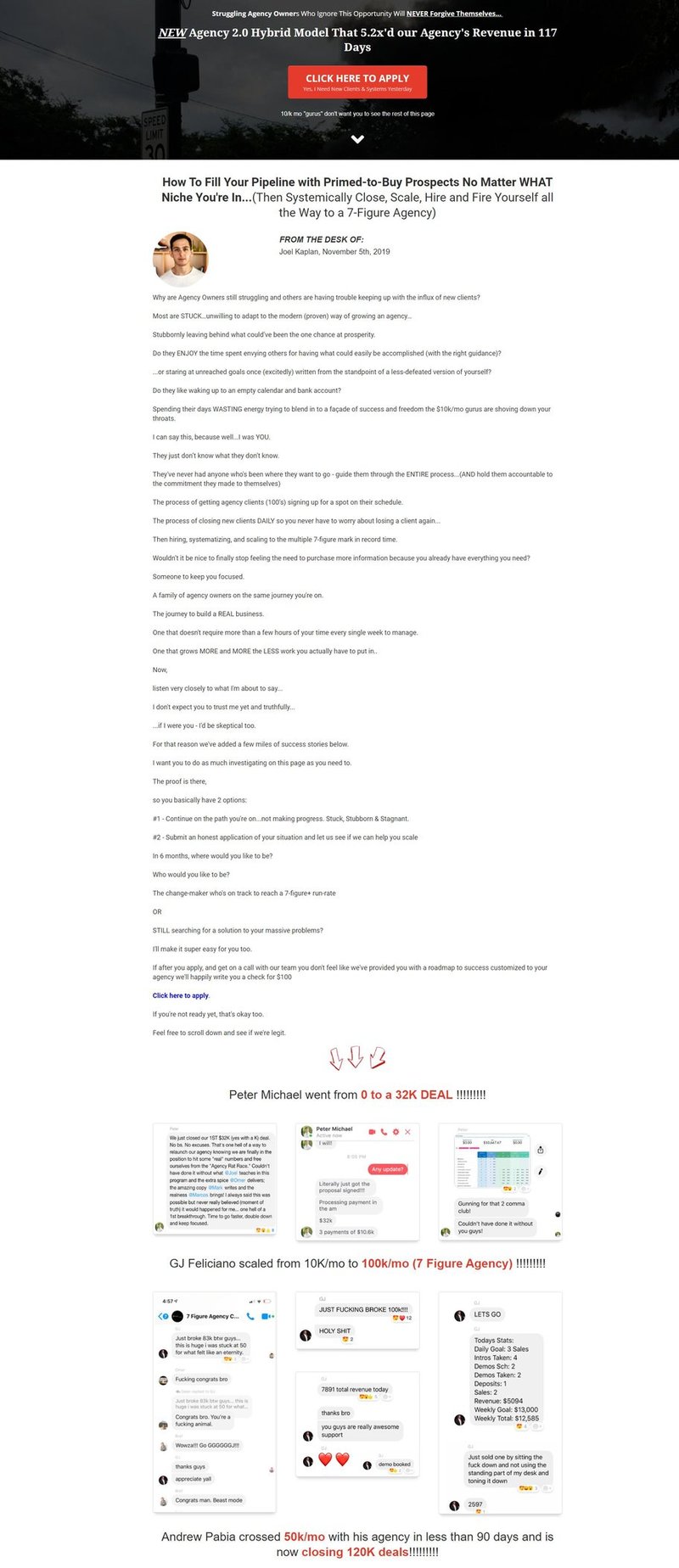 Joel Kaplan – 7 Figure Agency