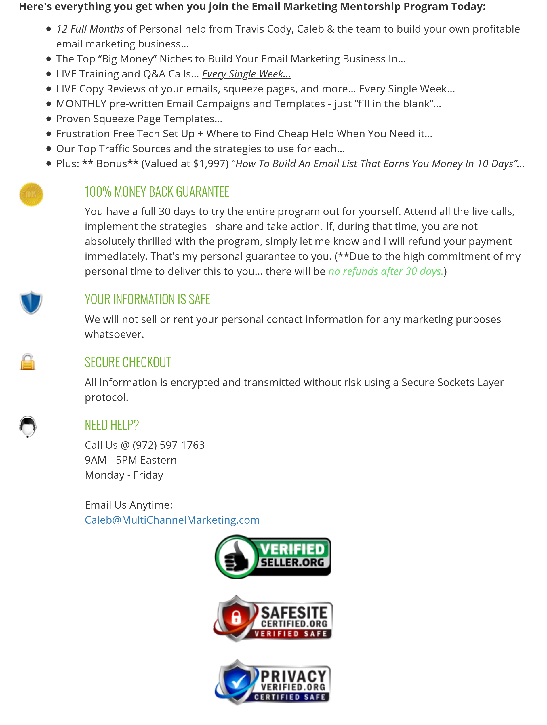Caleb O’Dowd – Email Marketing Mentorship Program 2.0