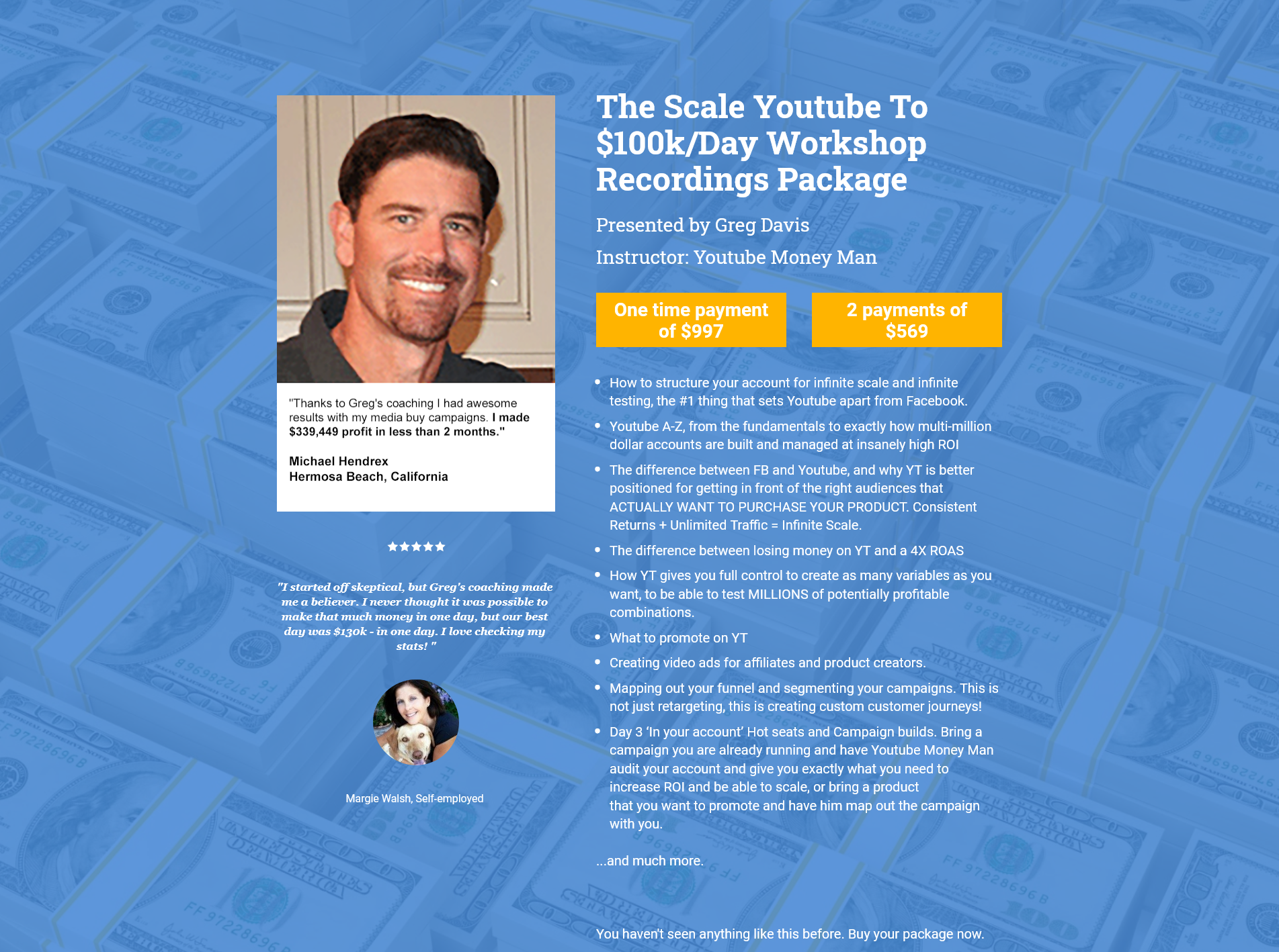Greg Davis - The Scale Youtube To $100k/Day Workshop Recordings