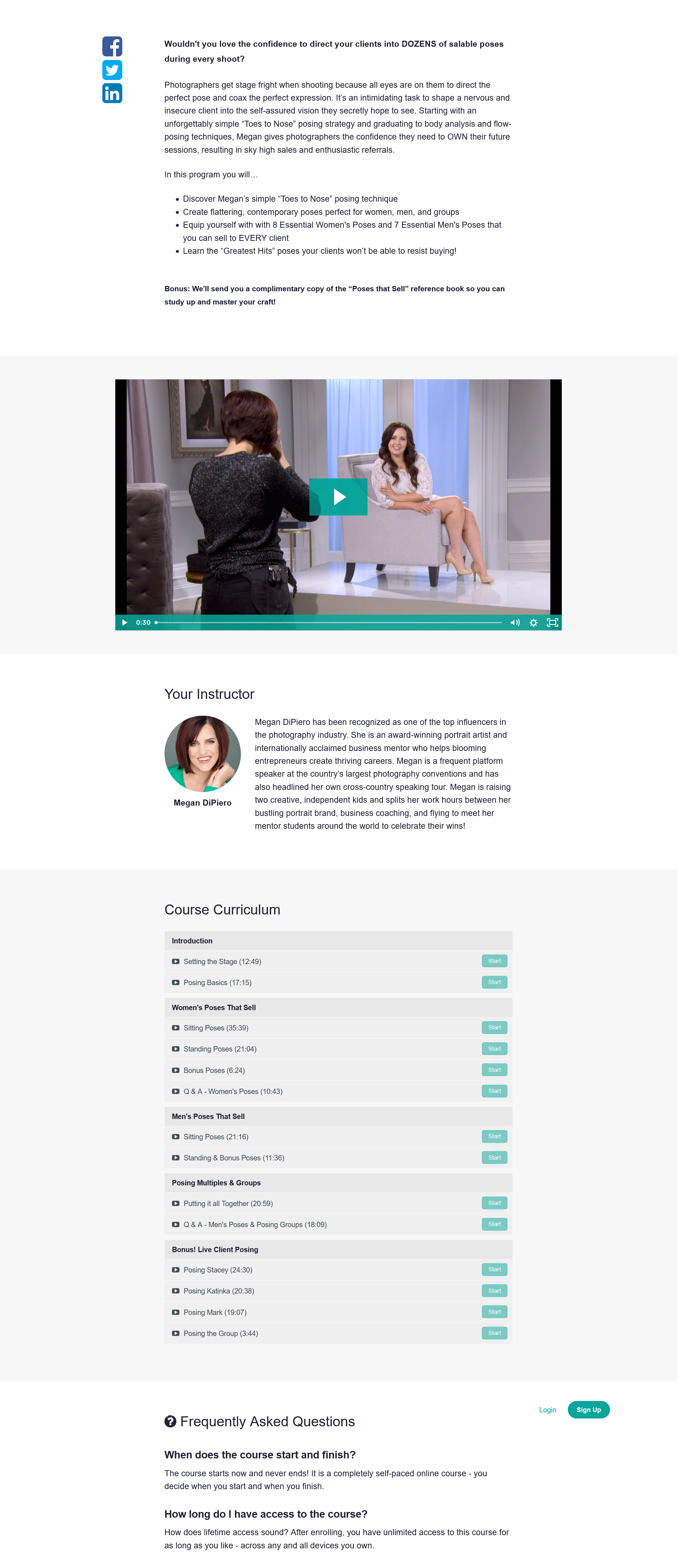 Megan DiPiero - Poses That Sell - Online Workshop