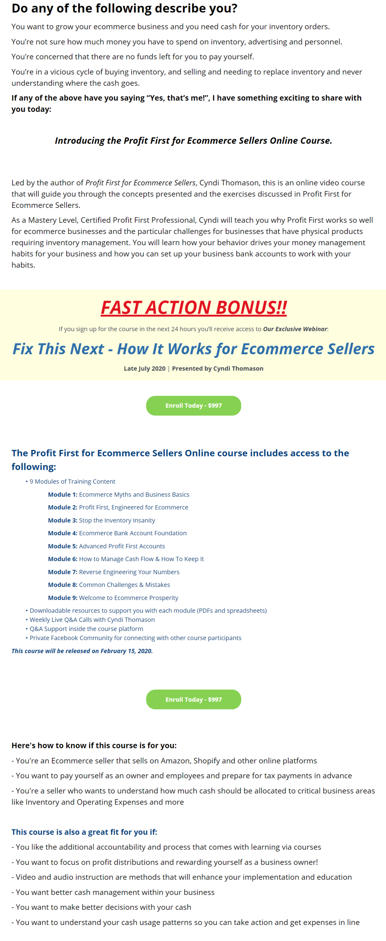 Cyndi Thomason – Profit First for Ecommerce Sellers