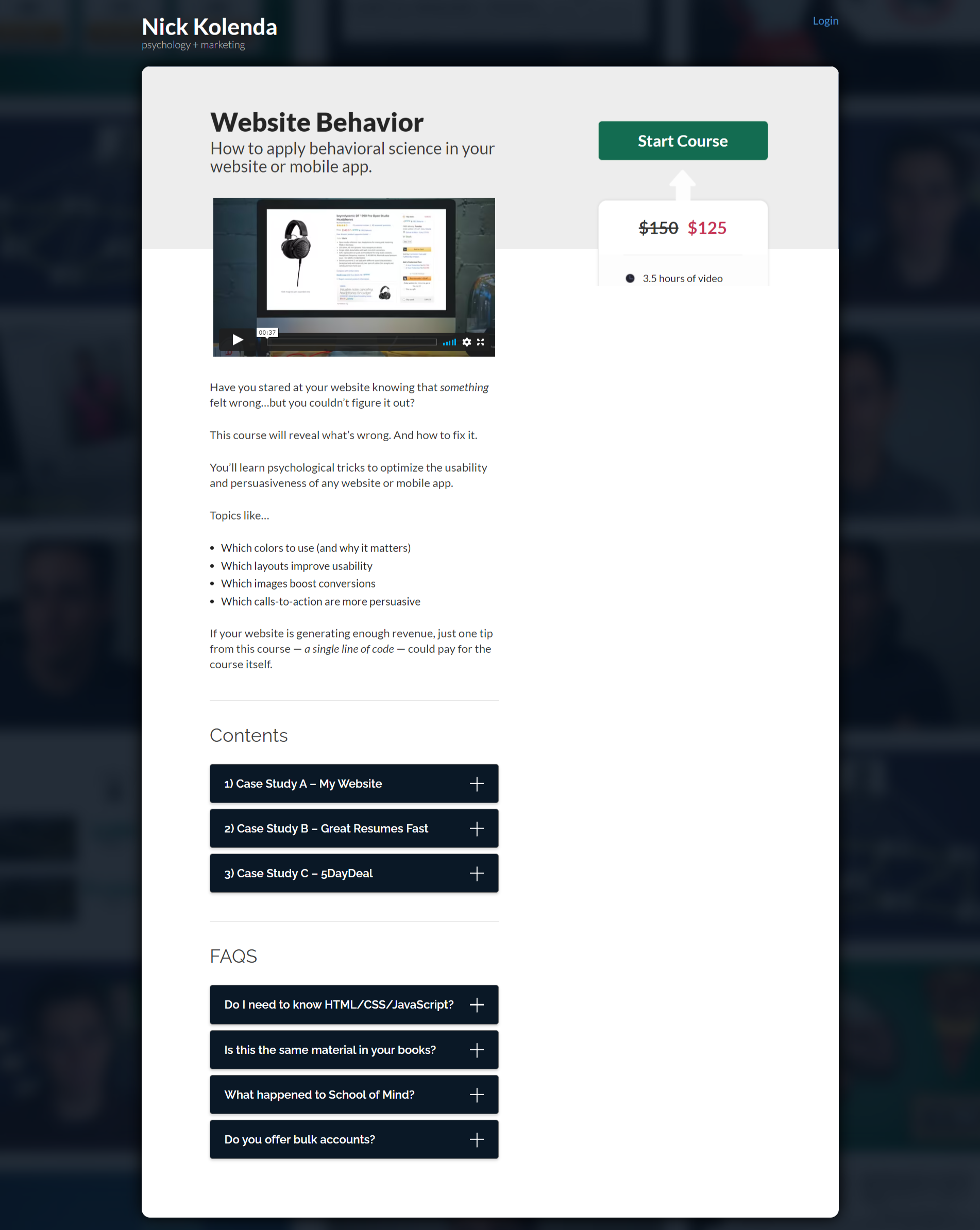 Nick Kolenda - Website Behavior