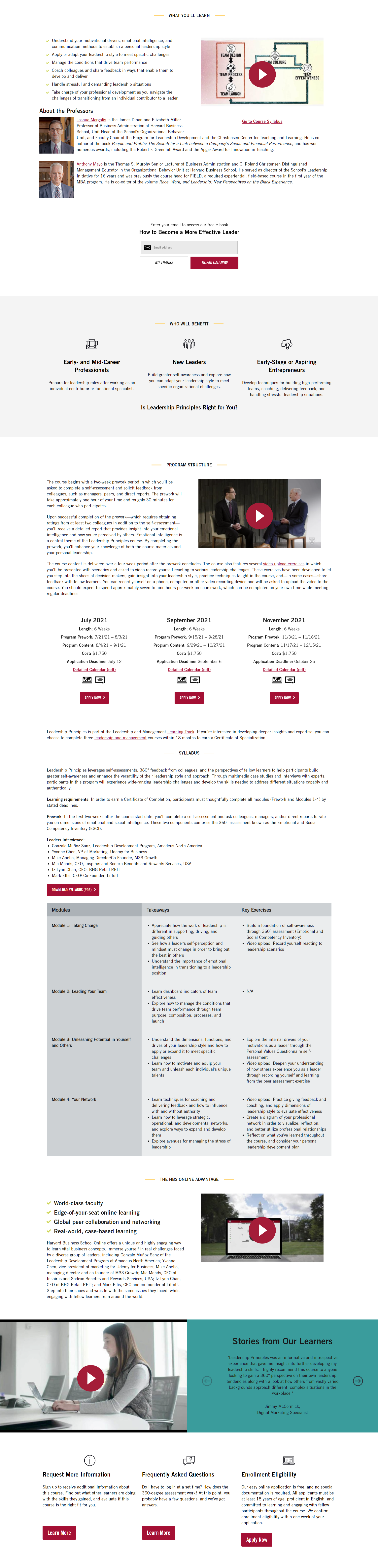 Leadership Principles - Harvard Business School
