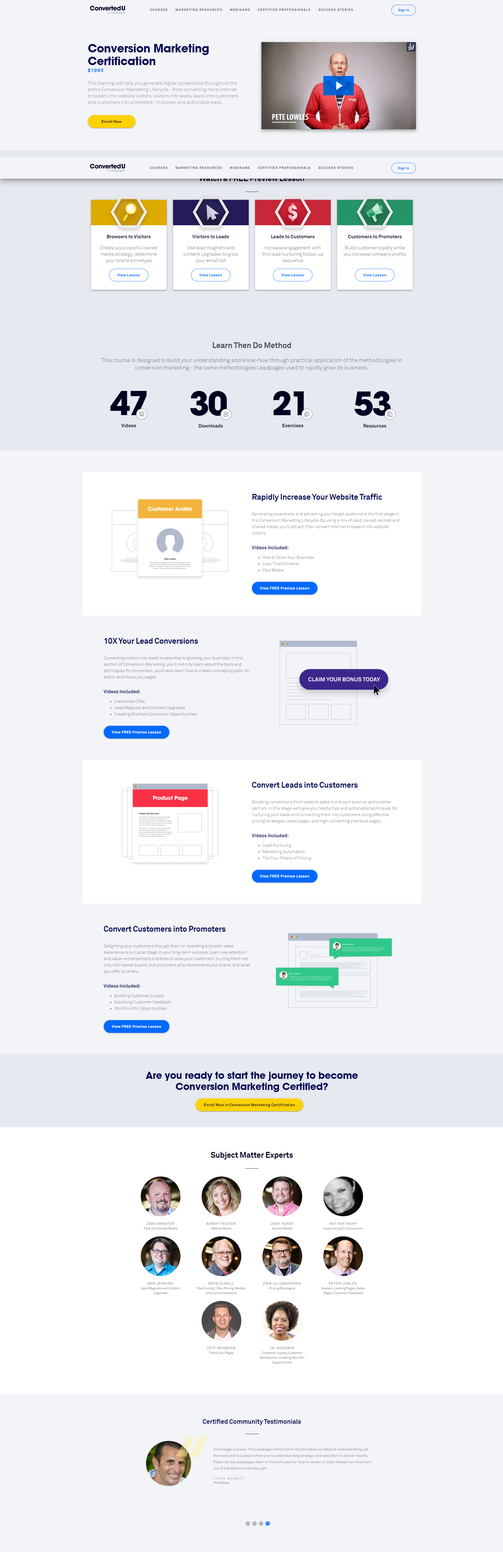 Conversion Marketing Certification by Convertedu 