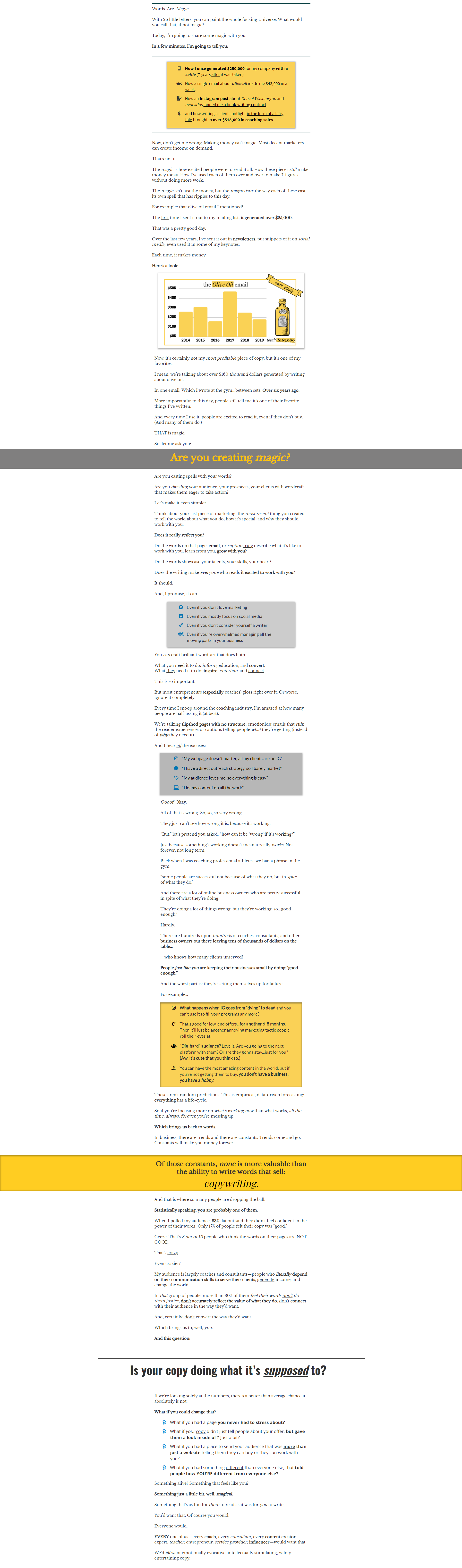 Landing Page Copywriting Mastery