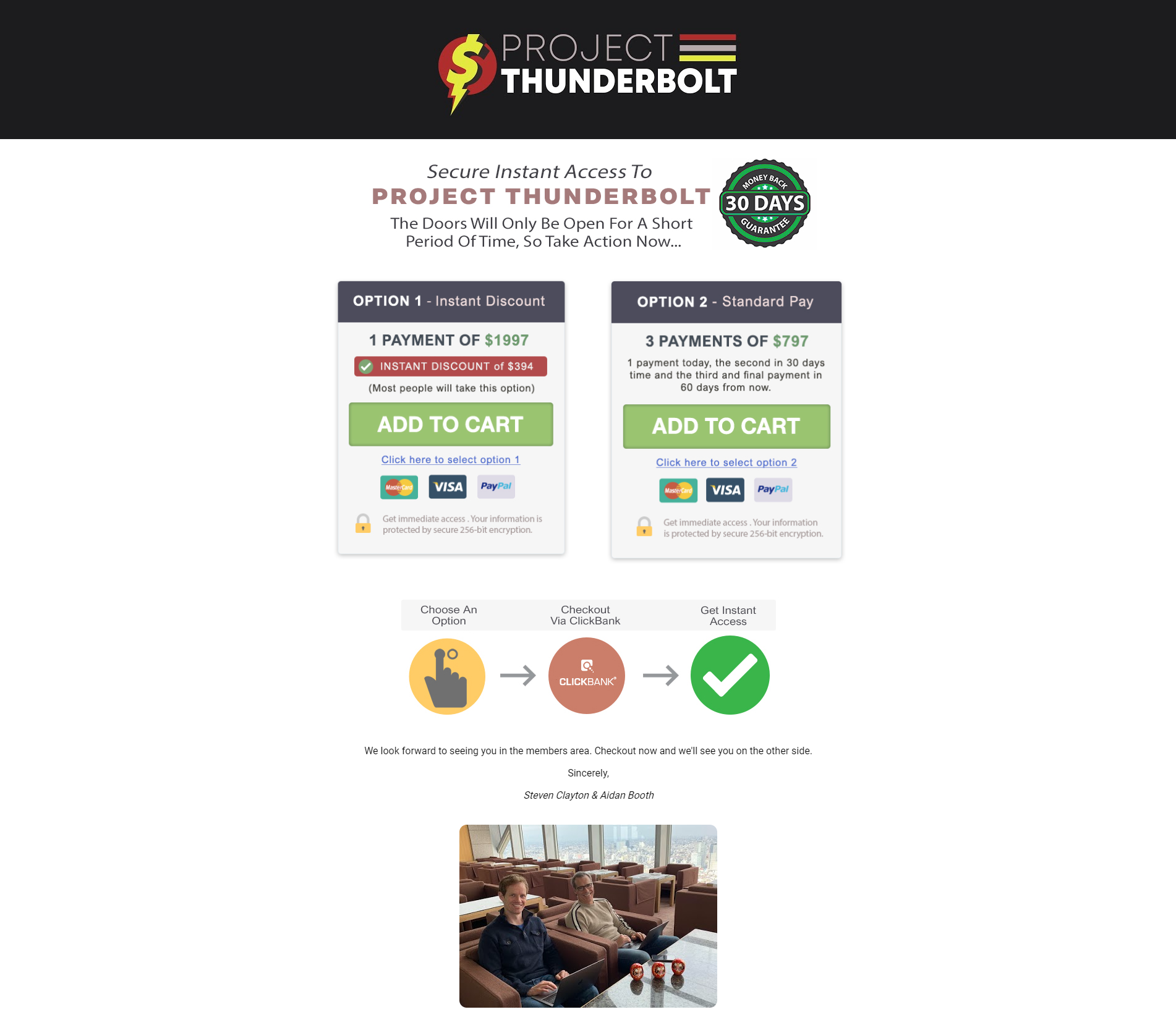  Steven Clayton & Aidan Booth – Project Thunderbolt