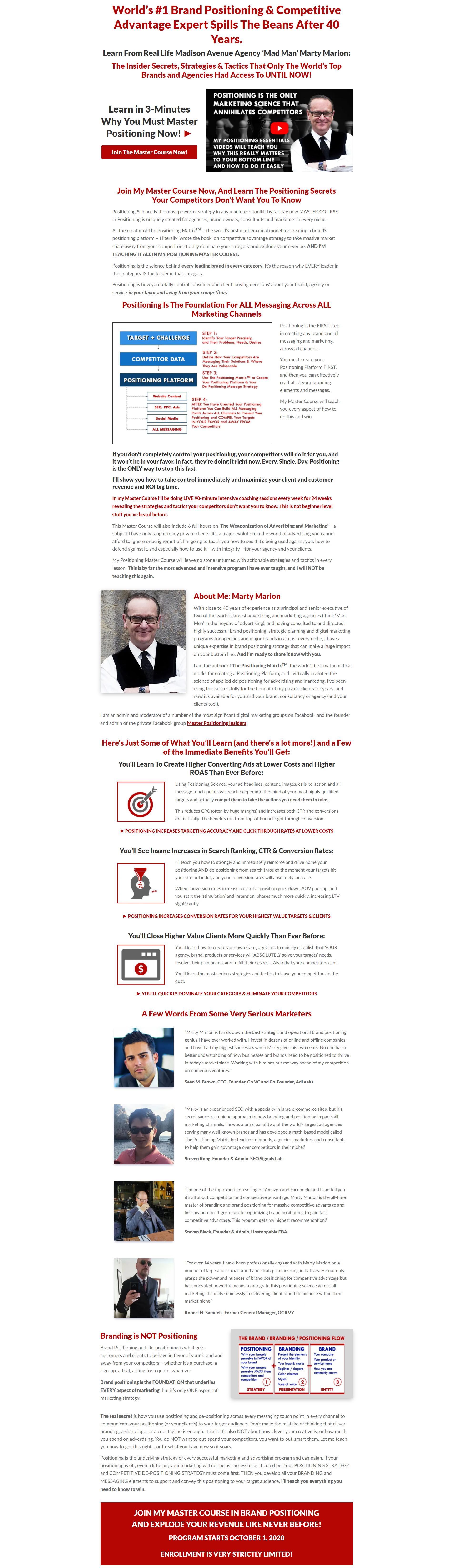 Marty Marion - Brand Positioning Master Course