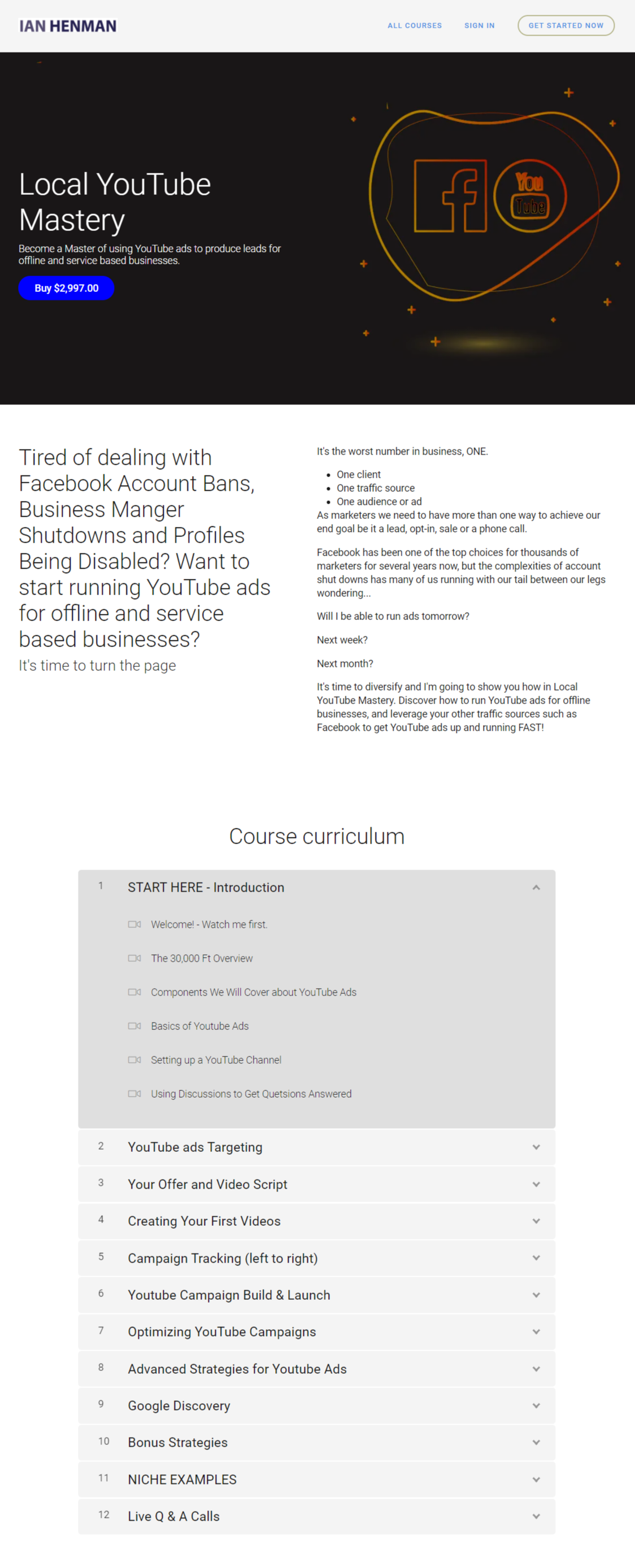 Ian Henman – Local Youtube Mastery