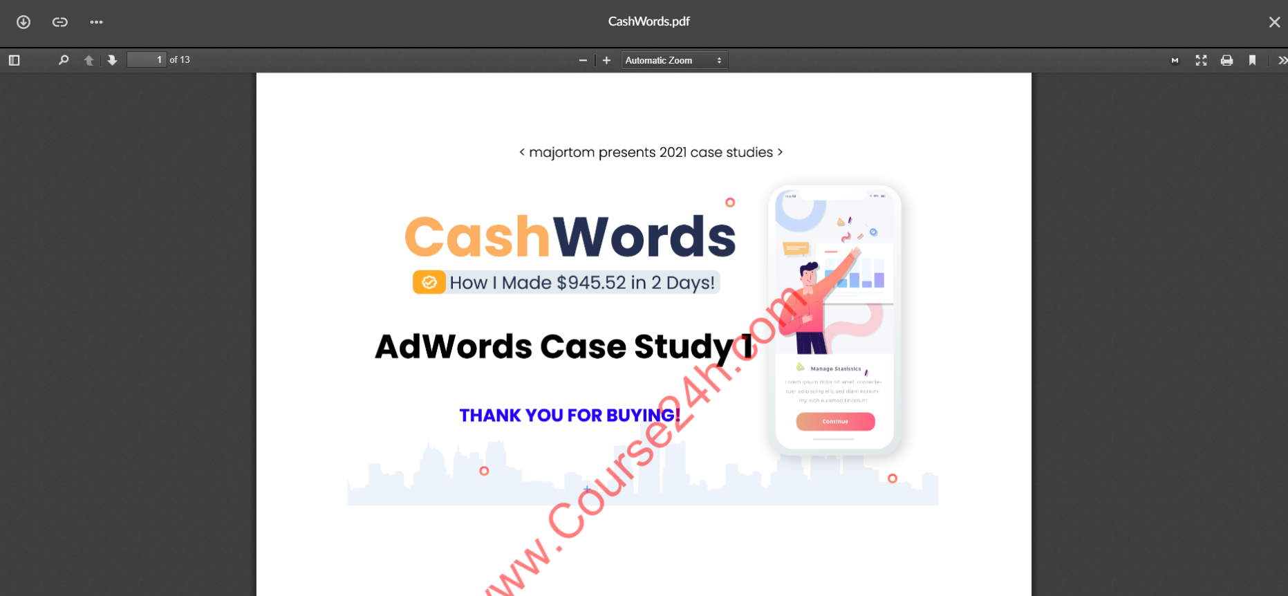 CashWords – Case Study – How I Made $945.52 in 2 Days With Adwords 