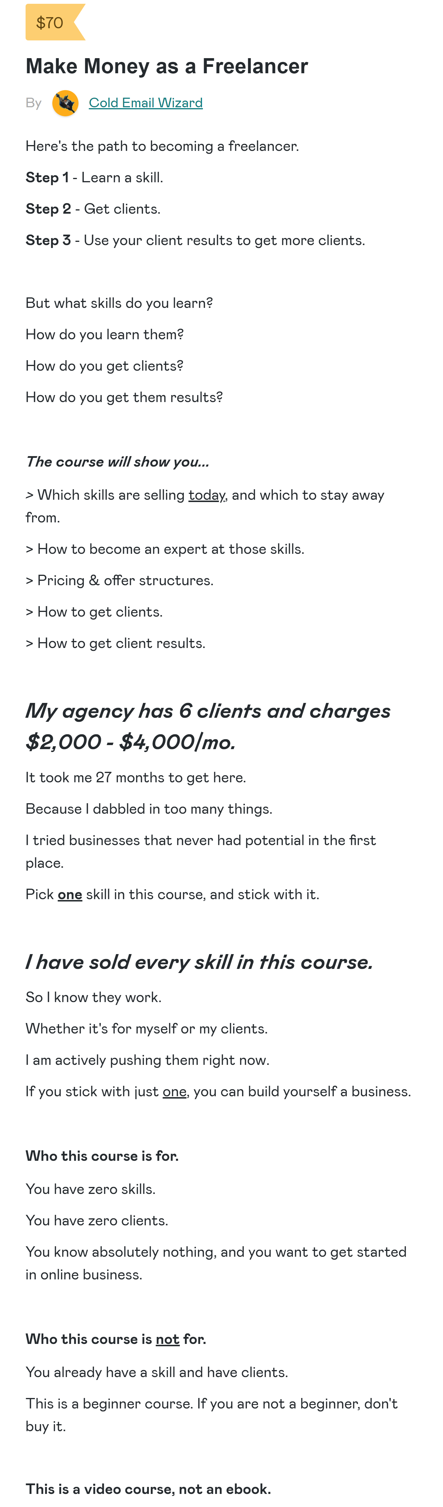 Make Money As A Freelancer – Cold Email Wizard 