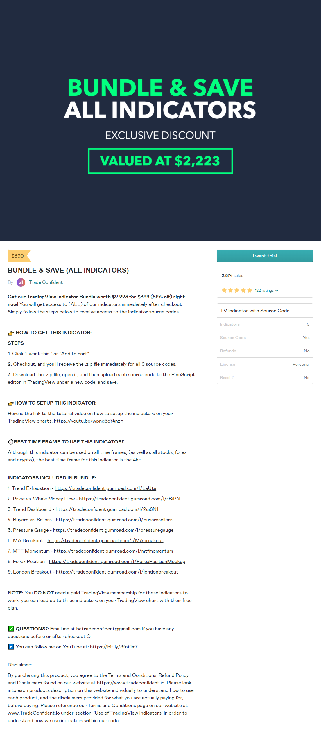 Trade Confident - BUNDLE & SAVE (ALL INDICATORS)