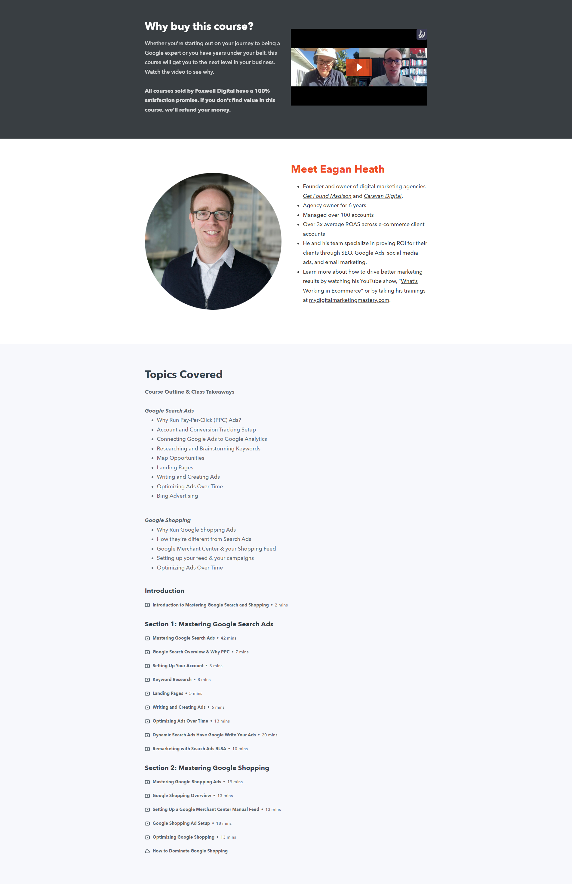 Foxwell Digital LLC - Mastering Google Search + Shopping Ads