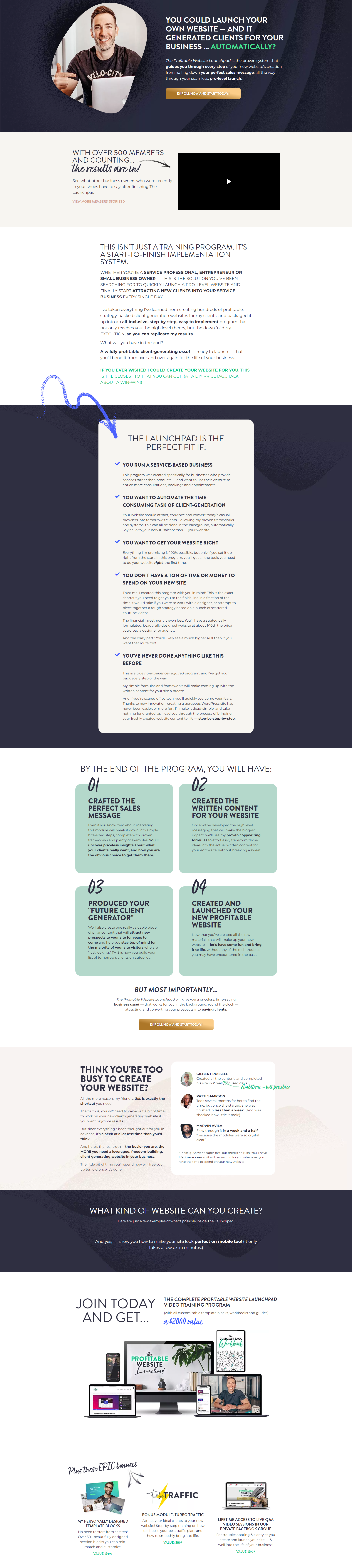 Wes McDowell - The Profitable Website Launchpad