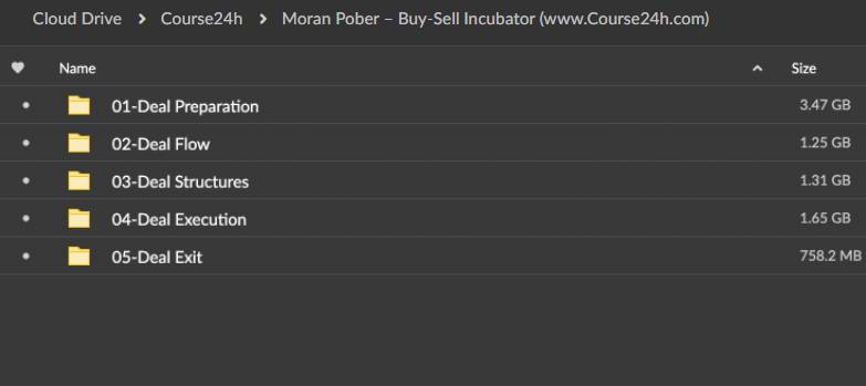 Moran Pober – Buy-Sell Incubator