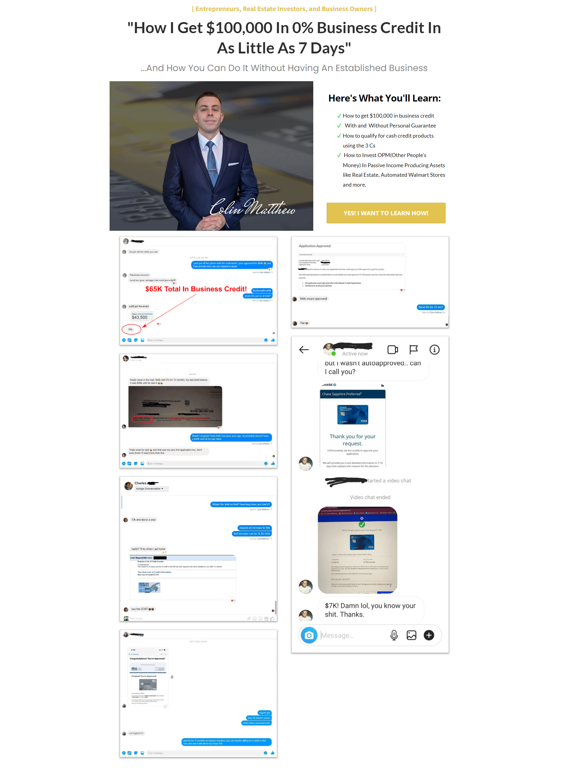 Colin Matthew – Business Credit Mastery
