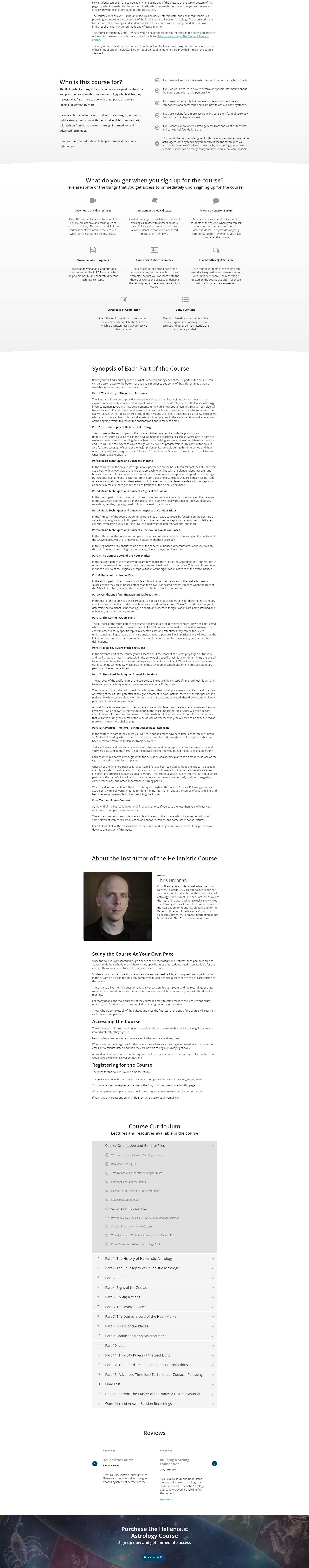 Chris Brennan – Hellenistic Astrology Course