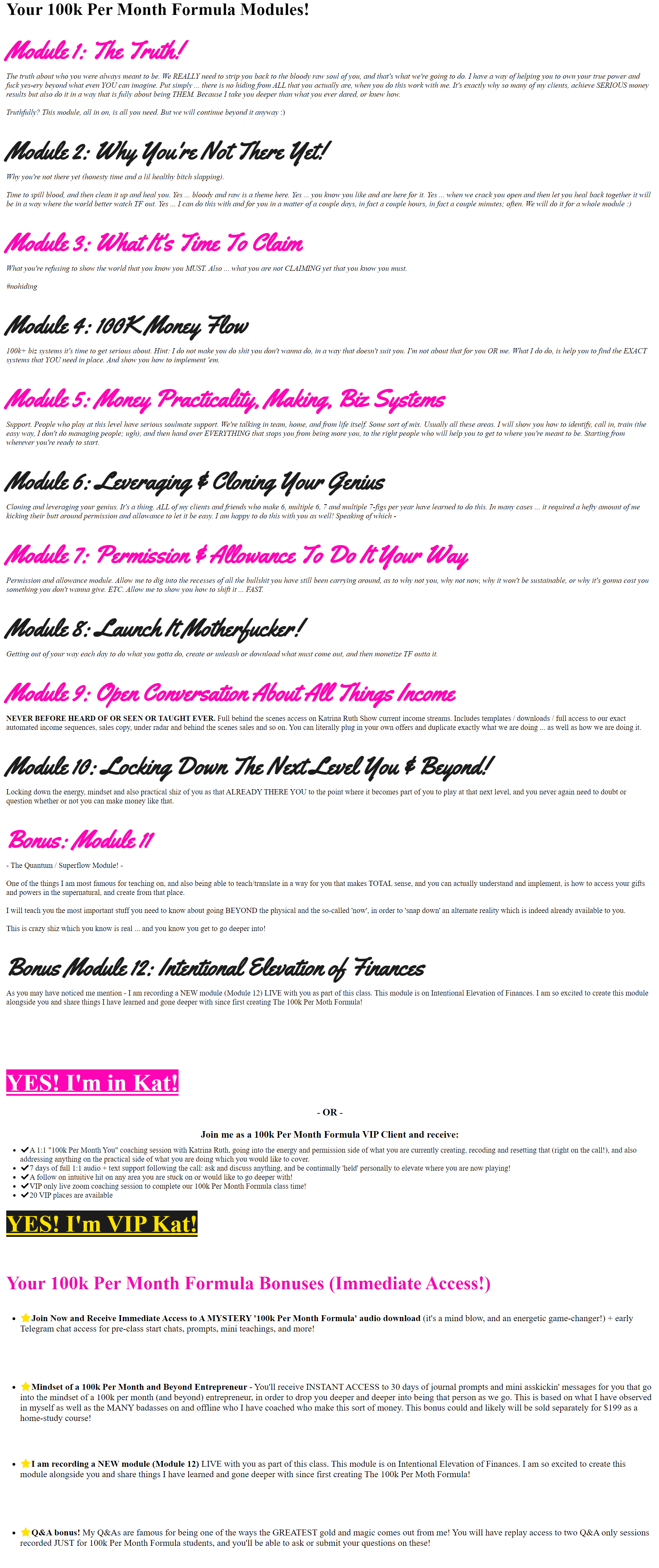 Katrina Ruth – The 100K Per Month Formula
