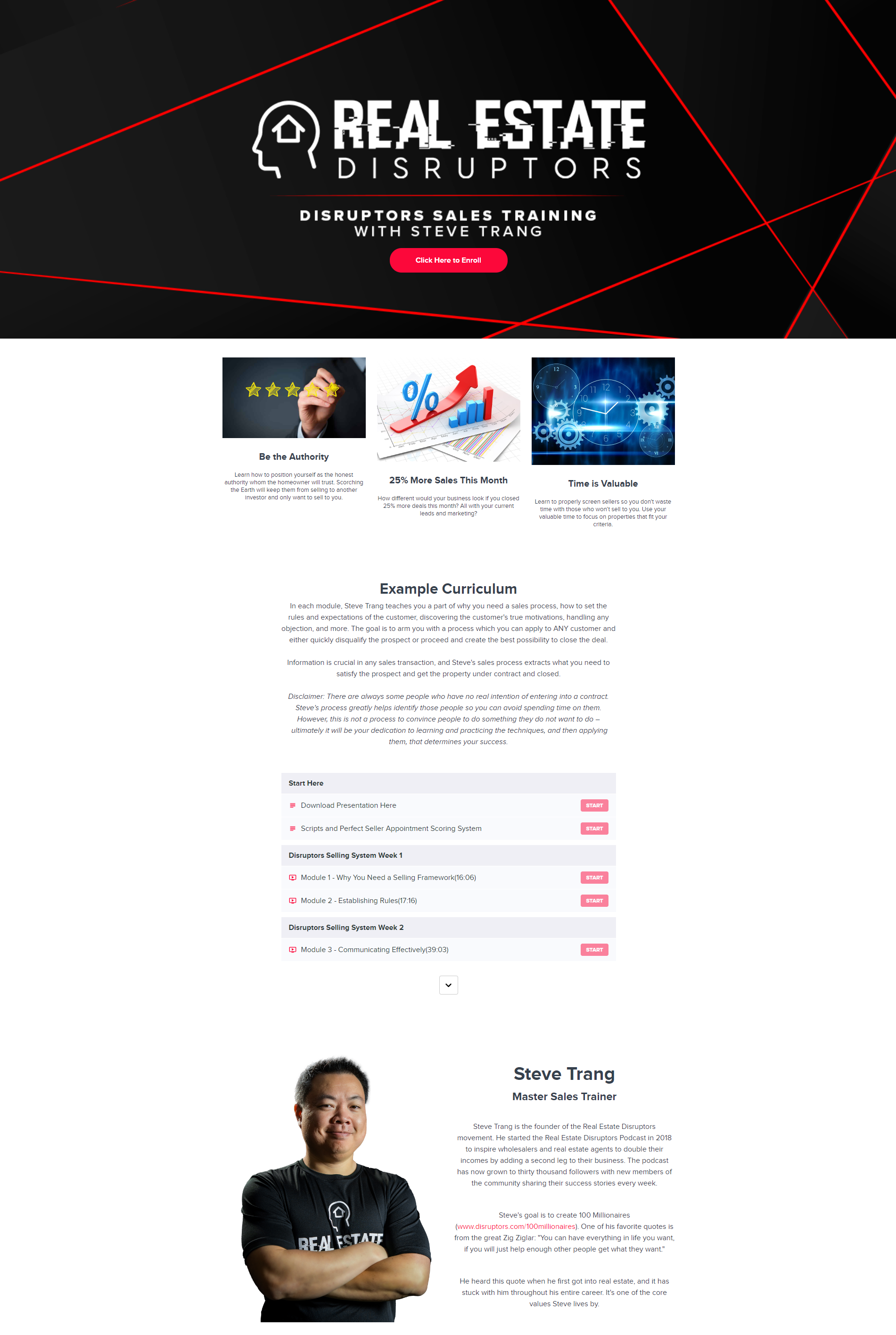 Steve Trang – Disruptors Sales Training