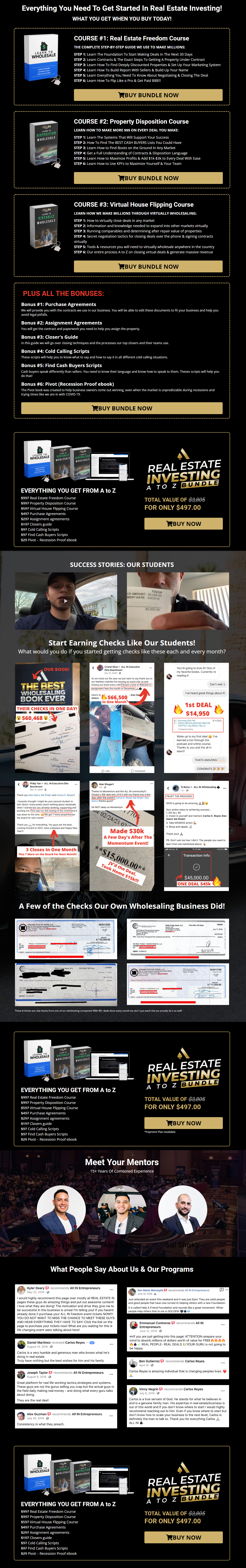 Carlos Reyes – Real Estate Investing A To Z Bundle