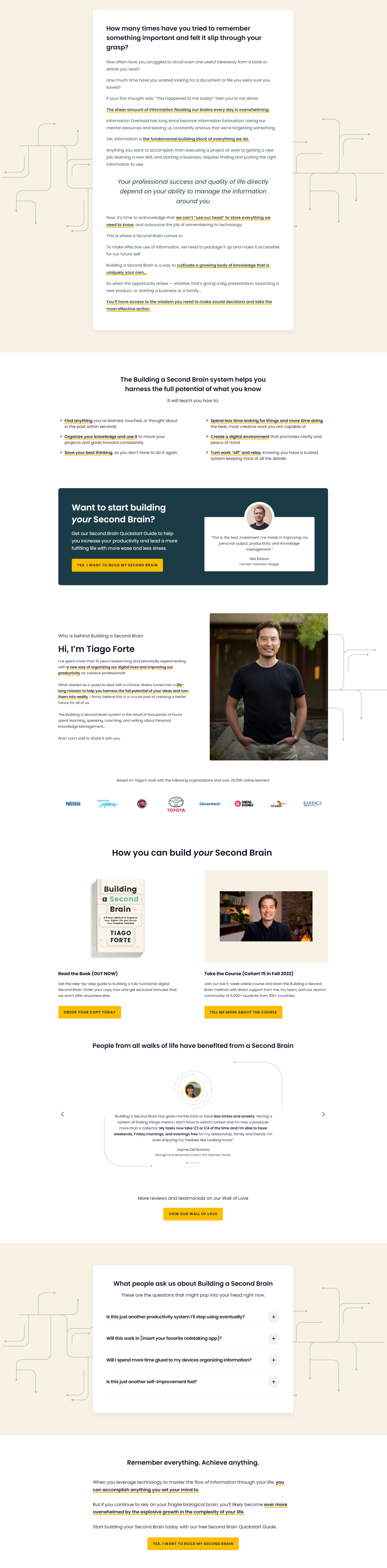 Tiago Forte – Building a Second Brain (v14)