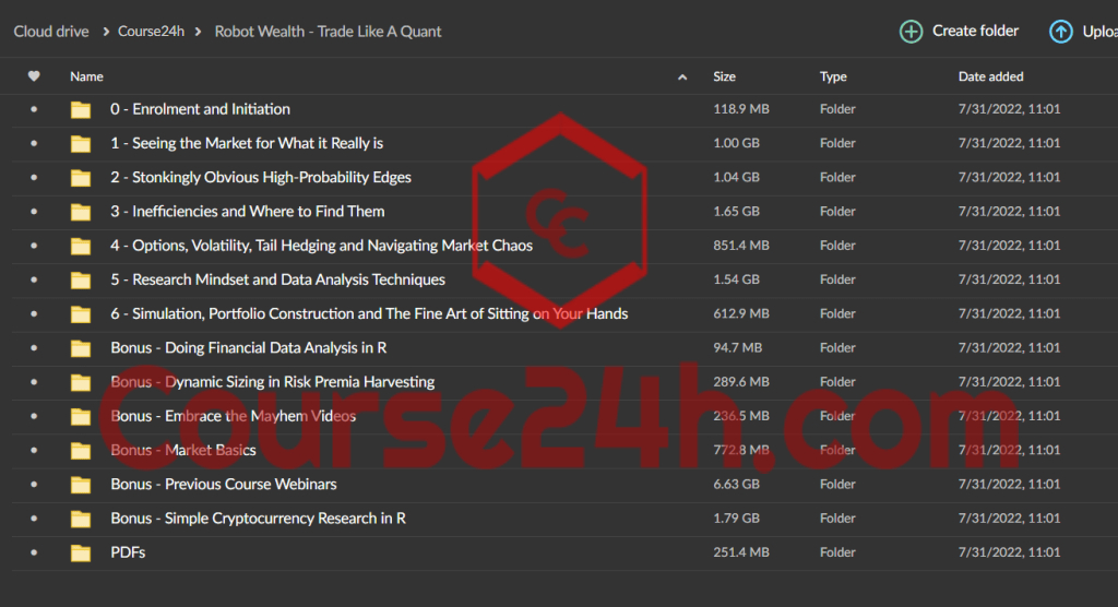 Robot Wealth – Trade Like a Quant Bootcamp Course