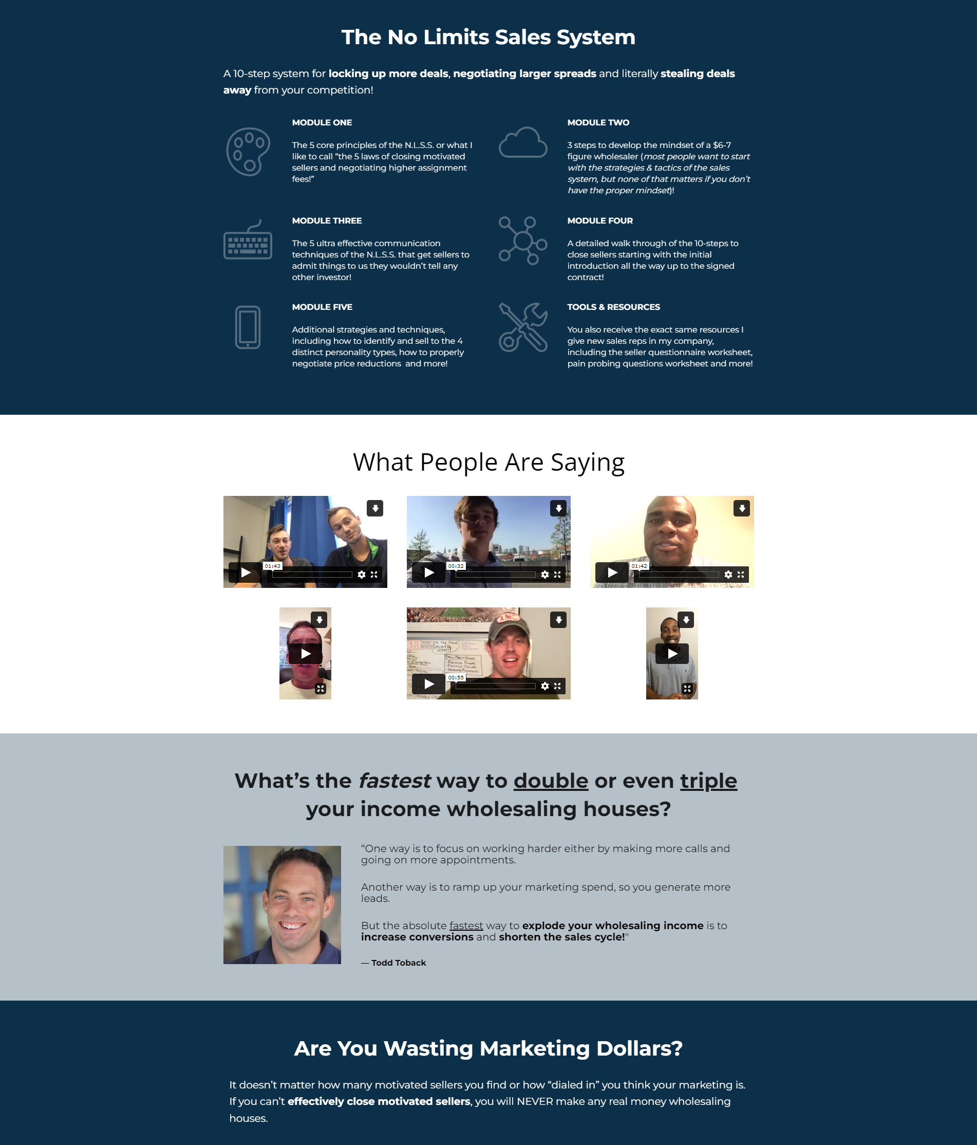 Todd Toback - No limits sales Systems 3.0