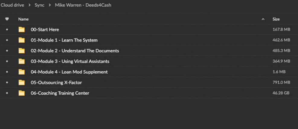 Mike Warren - Deeds 4 Cash Course
