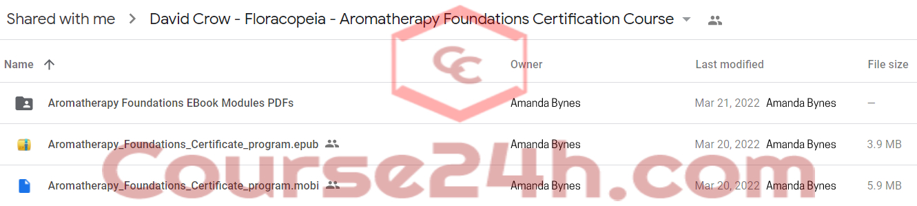 David Crow – Aromatherapy Foundations Certification Course - eBook