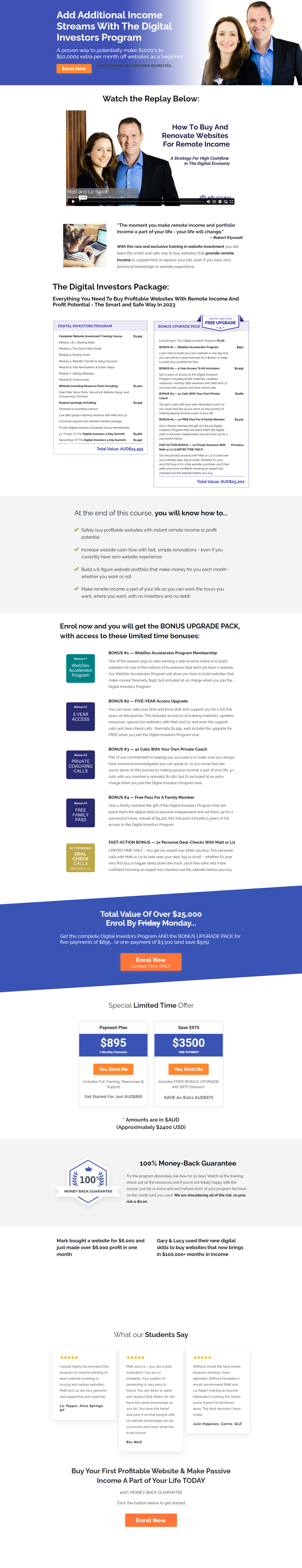 Matt and Liz Raad - Digital Investors Program 2023