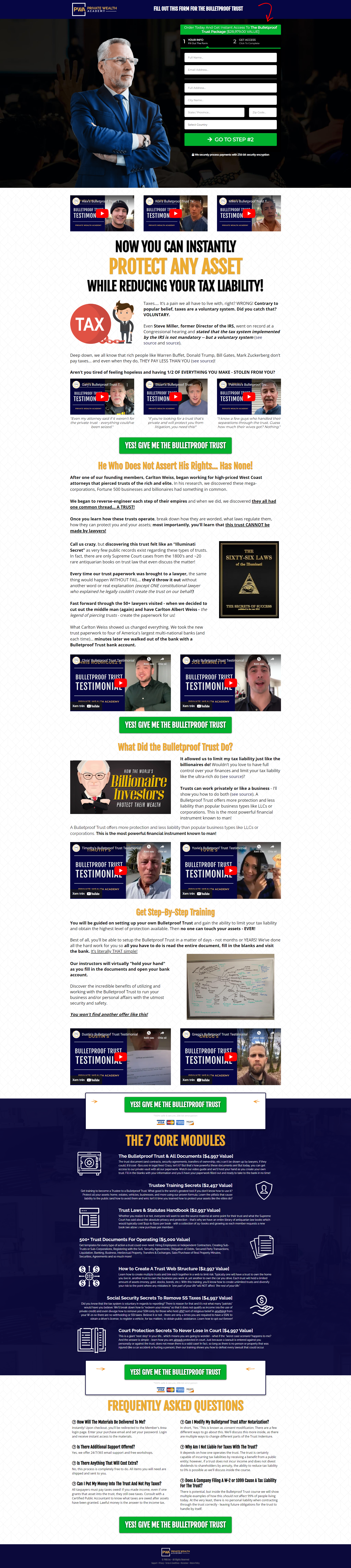 Private Wealth Academy – Bulletproof Trust Secrets