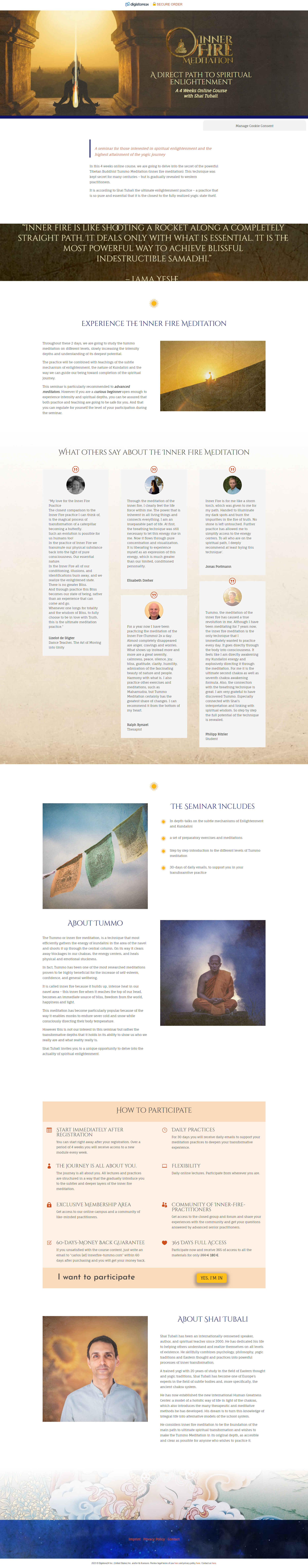 Shai Tubali - Inner Fire Meditation Course 2022