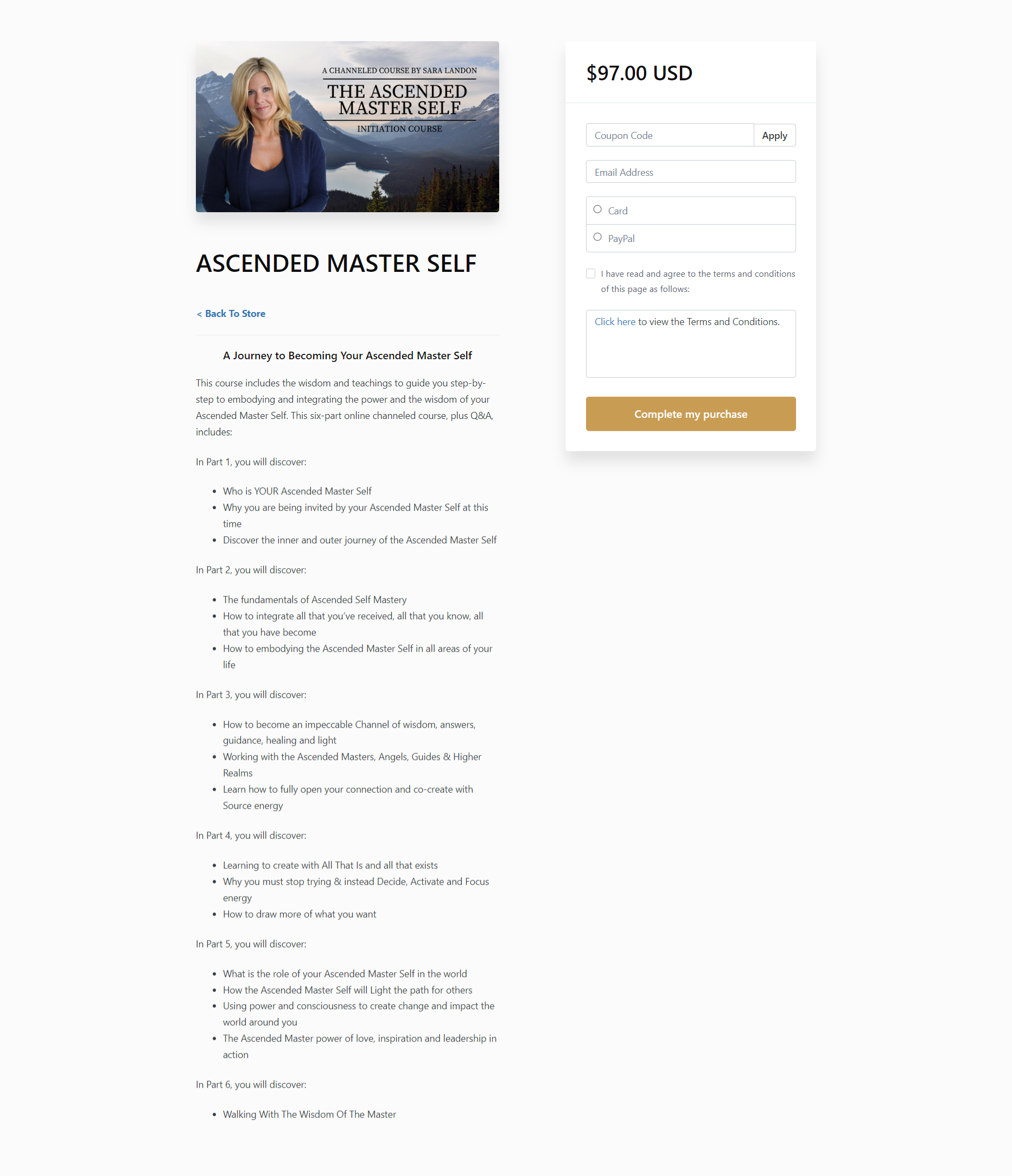 Sara Landon – The Ascended Master Self