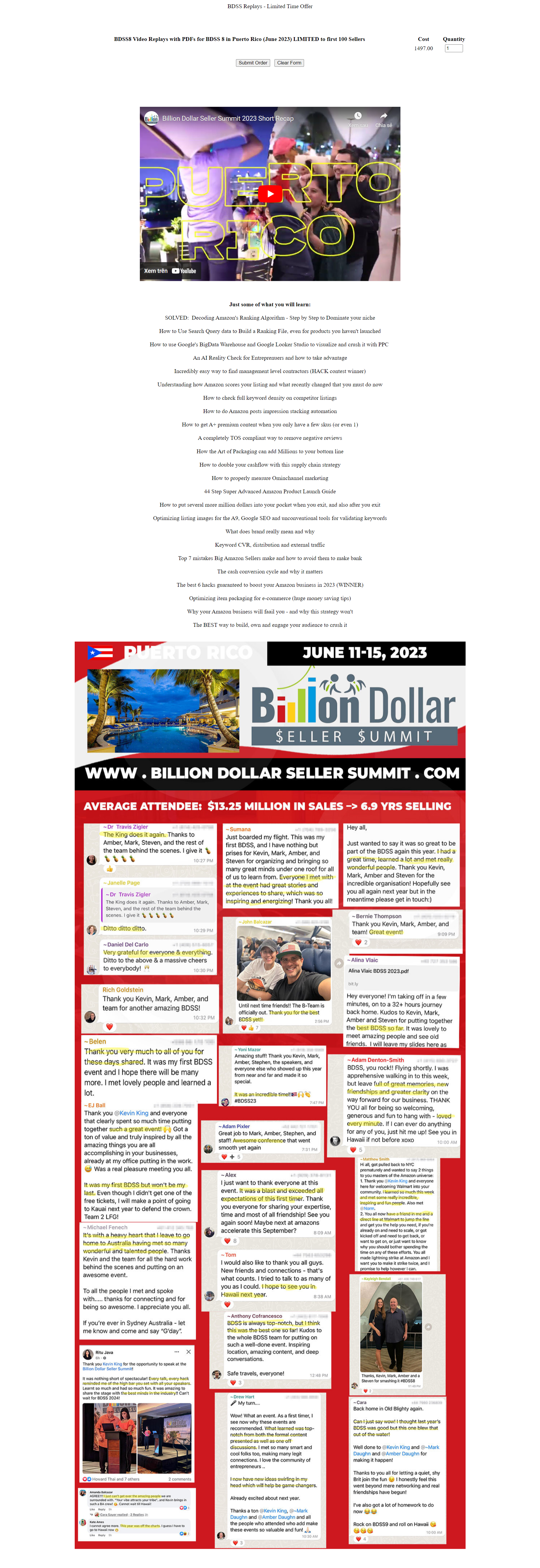 Kevin King - Billion Dollar Seller Summit 8 2023 Puerto Rico