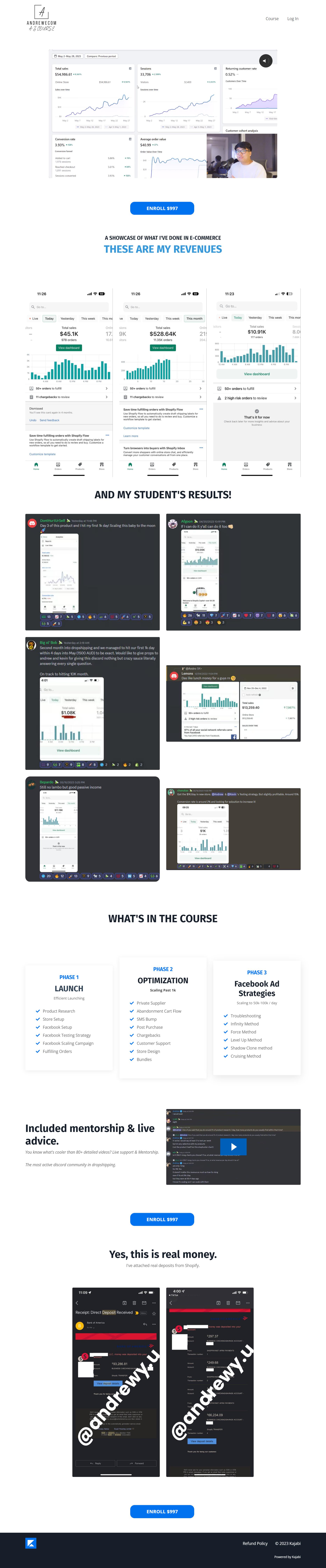 Andrew Yu – A-Z Shopify Dropshipping 2023