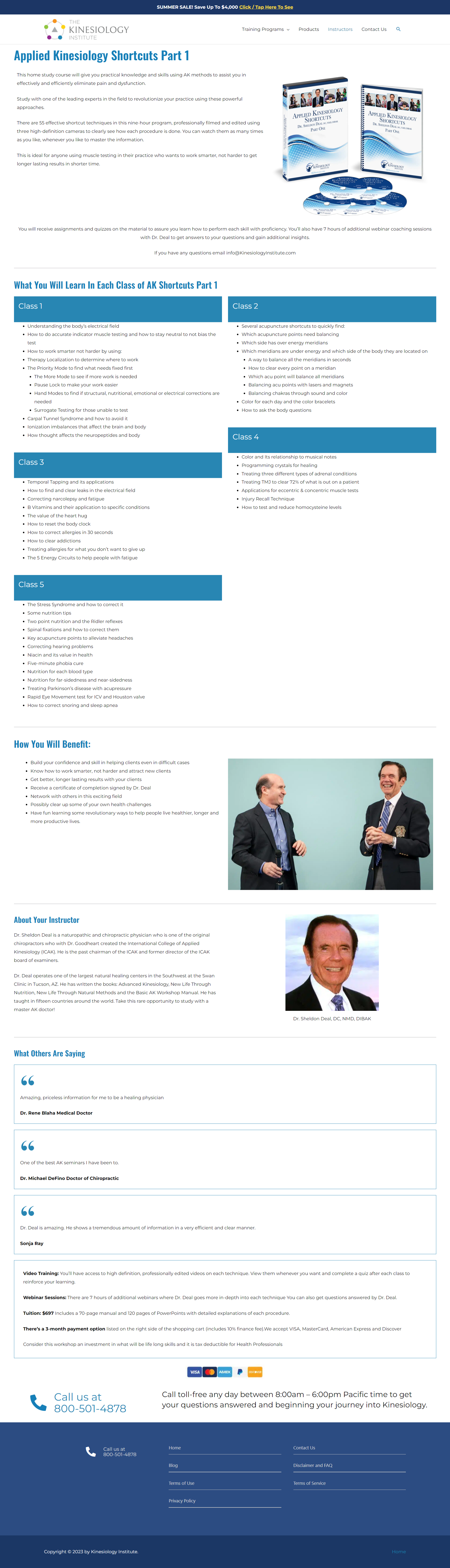 Dr. Sheldon Deal - Applied Kinesiology Shortcuts Part 1