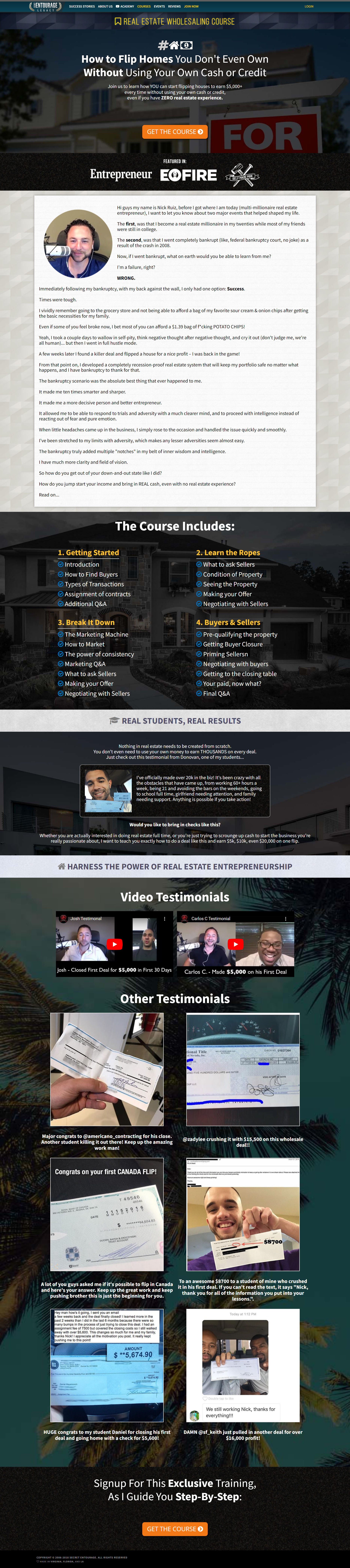 Nick Ruiz - Real Estate Wholesaling Course