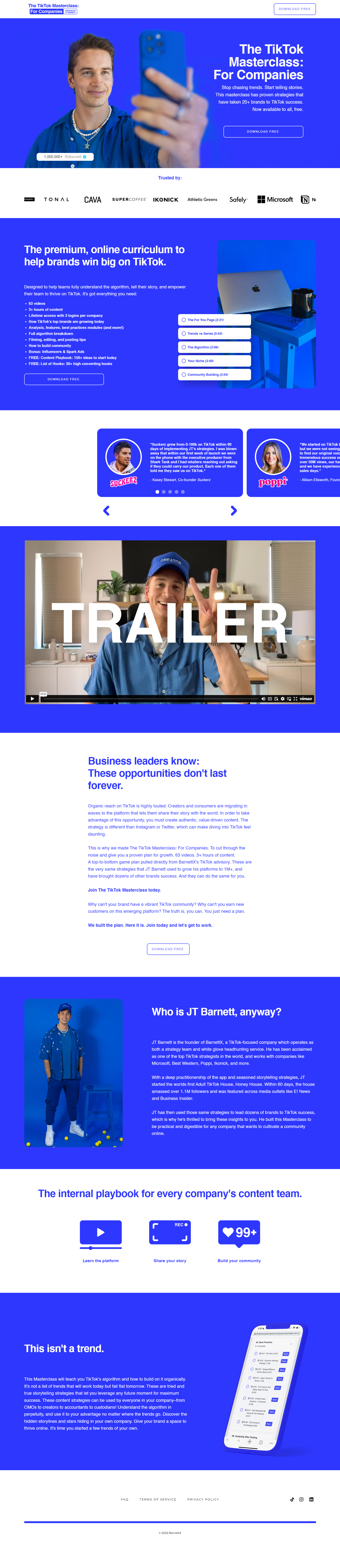 JT Barnett – The TikTok Masterclass: For Companies