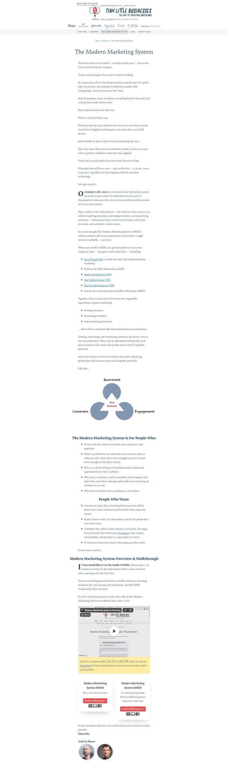 André Chaperon – Modern Marketing System